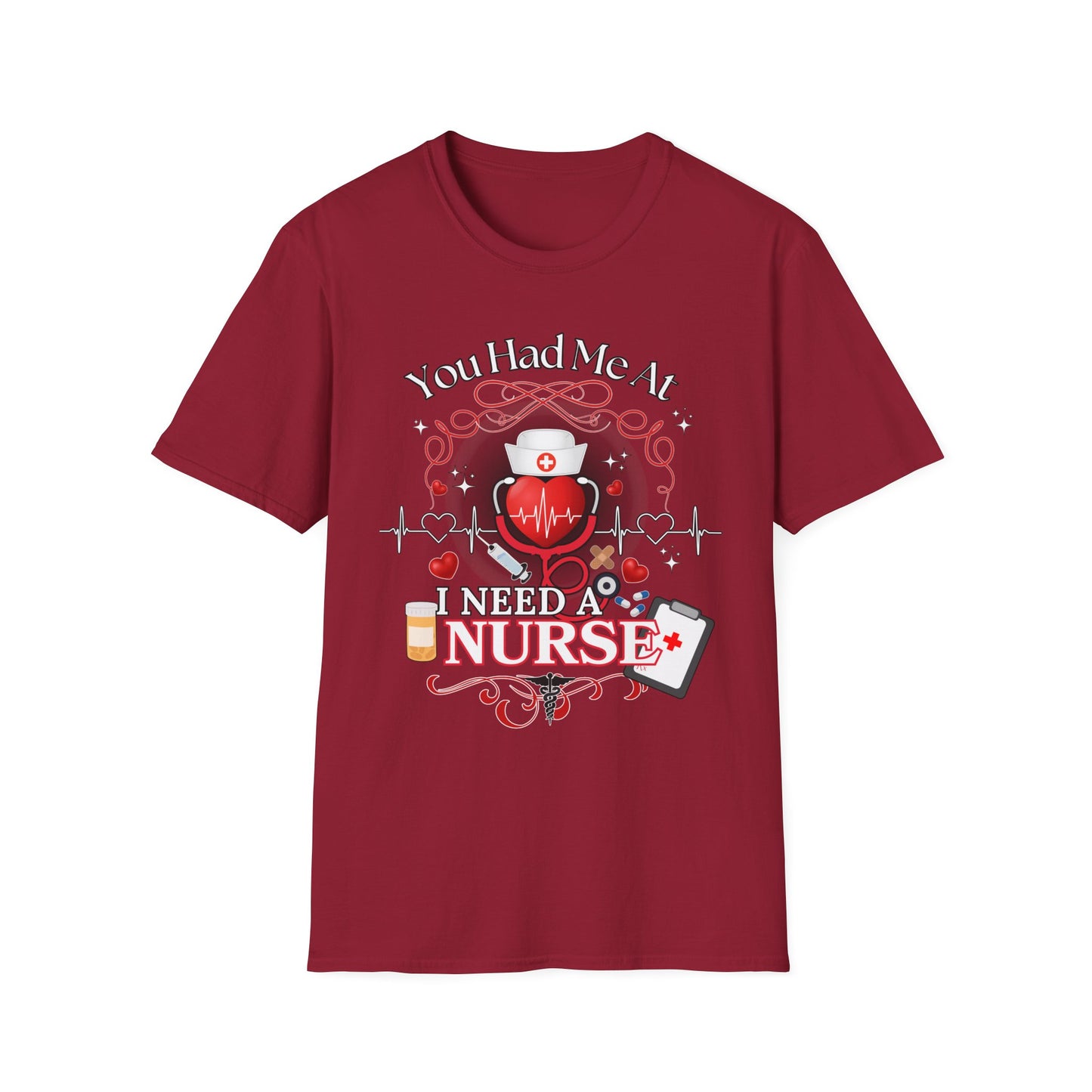 Nurse Healthcare Love Unisex T-Shirt, Cute RN Patient Tee, Funny Nurse Gift, Medical gift for him or her, Birthday, Valentine shirt design