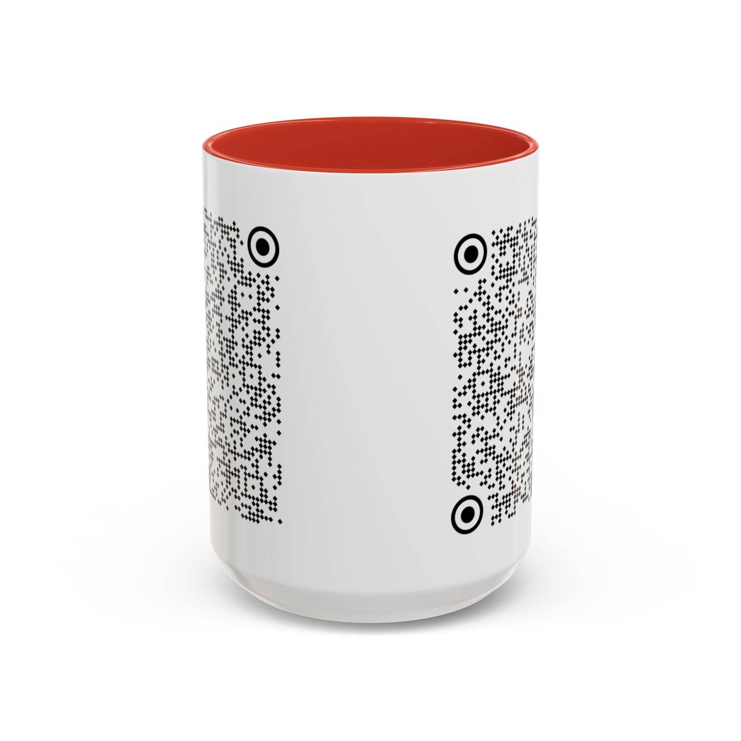 Subtle QR Code Accent Color Coffee Tea Mug F*ck Trump, Unique Sarcastic Anti Trump Gift, Music Video Message Color Handle Cup, Take A Stand