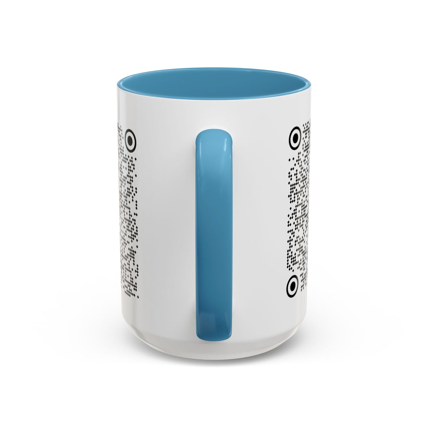 Subtle QR Code Accent Color Coffee Tea Mug F*ck Trump, Unique Sarcastic Anti Trump Gift, Music Video Message Color Handle Cup, Take A Stand