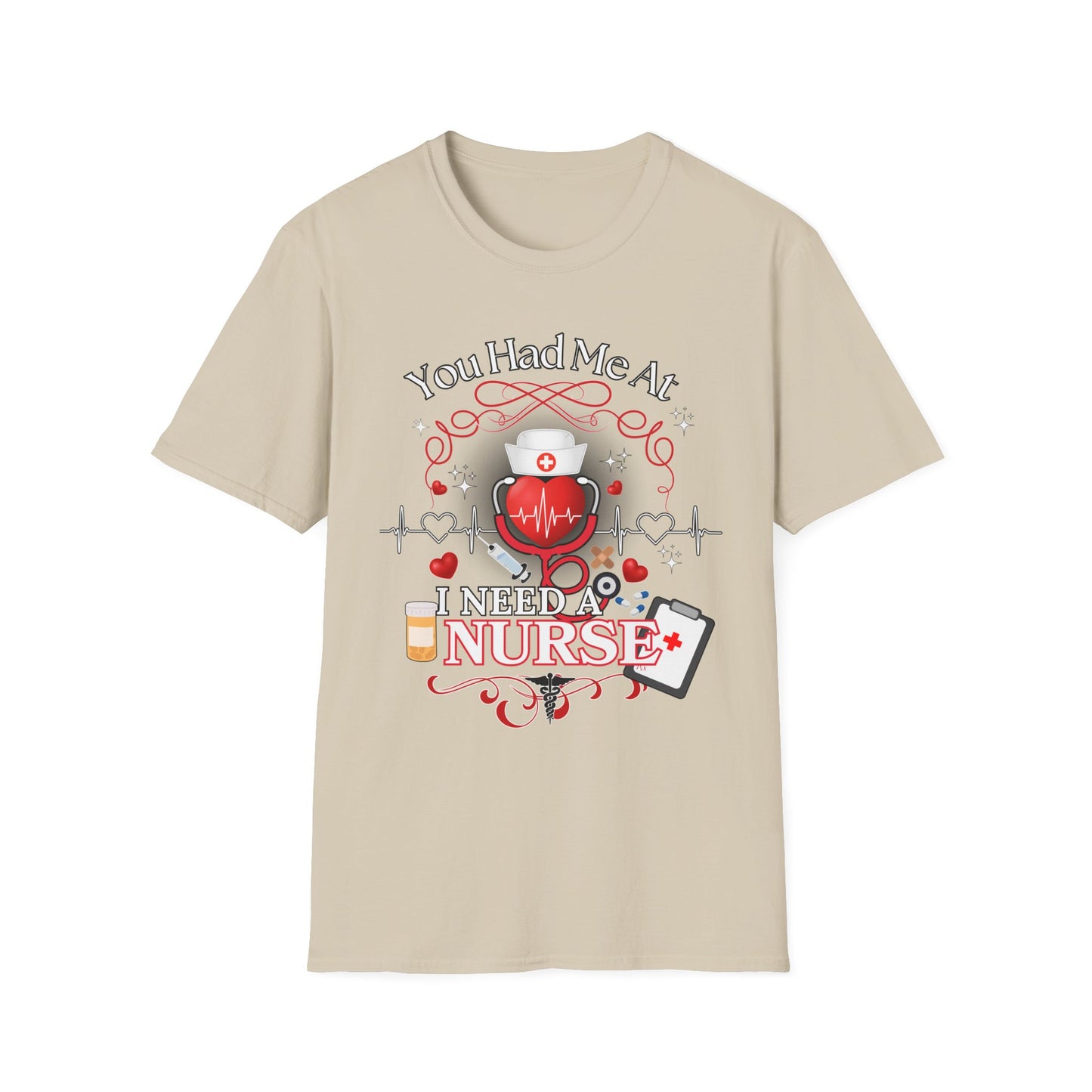 Nurse Healthcare Love Unisex T-Shirt, Cute RN Patient Tee, Funny Nurse Gift, Medical gift for him or her, Birthday, Valentine shirt design