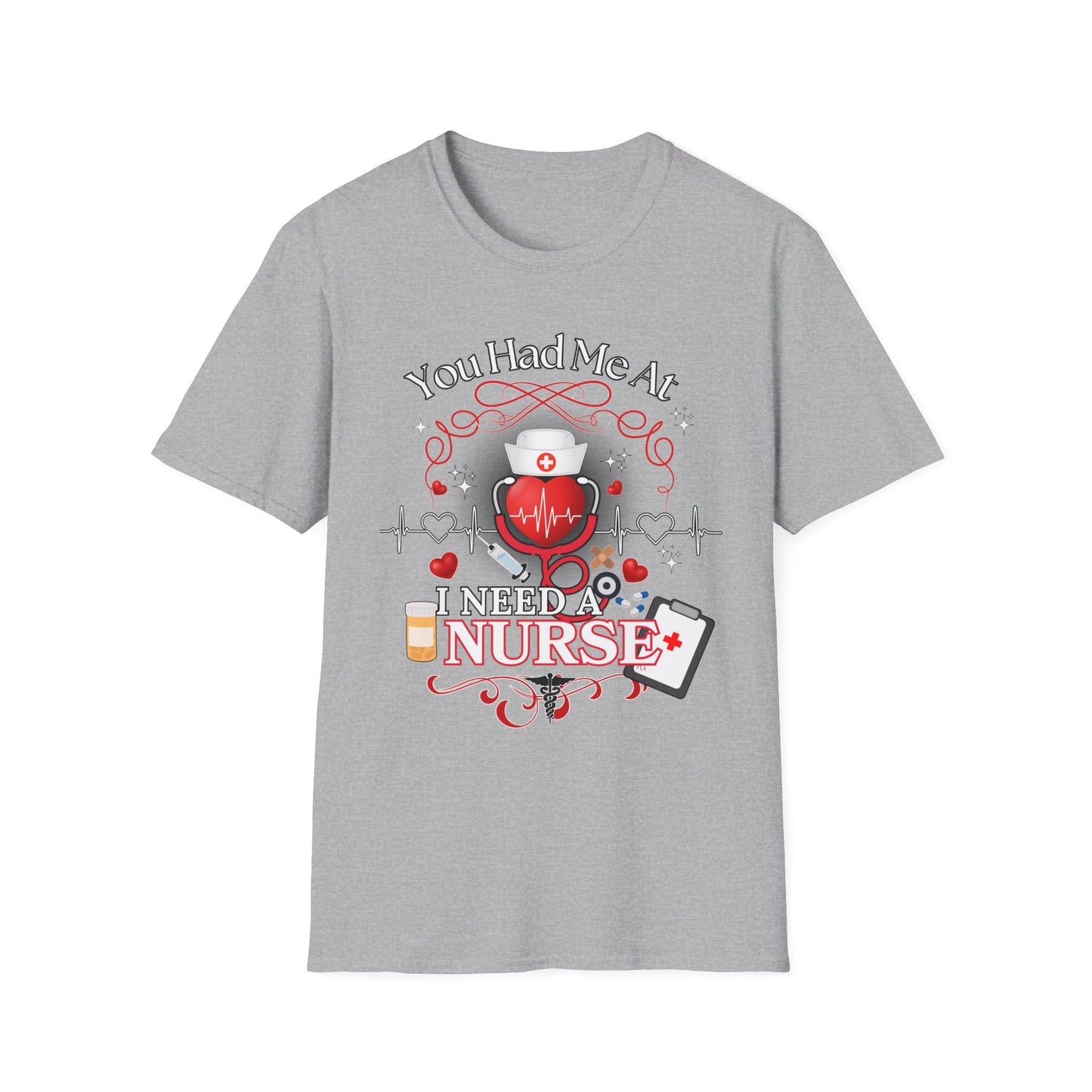 Nurse Healthcare Love Unisex T-Shirt, Cute RN Patient Tee, Funny Nurse Gift, Medical gift for him or her, Birthday, Valentine shirt design