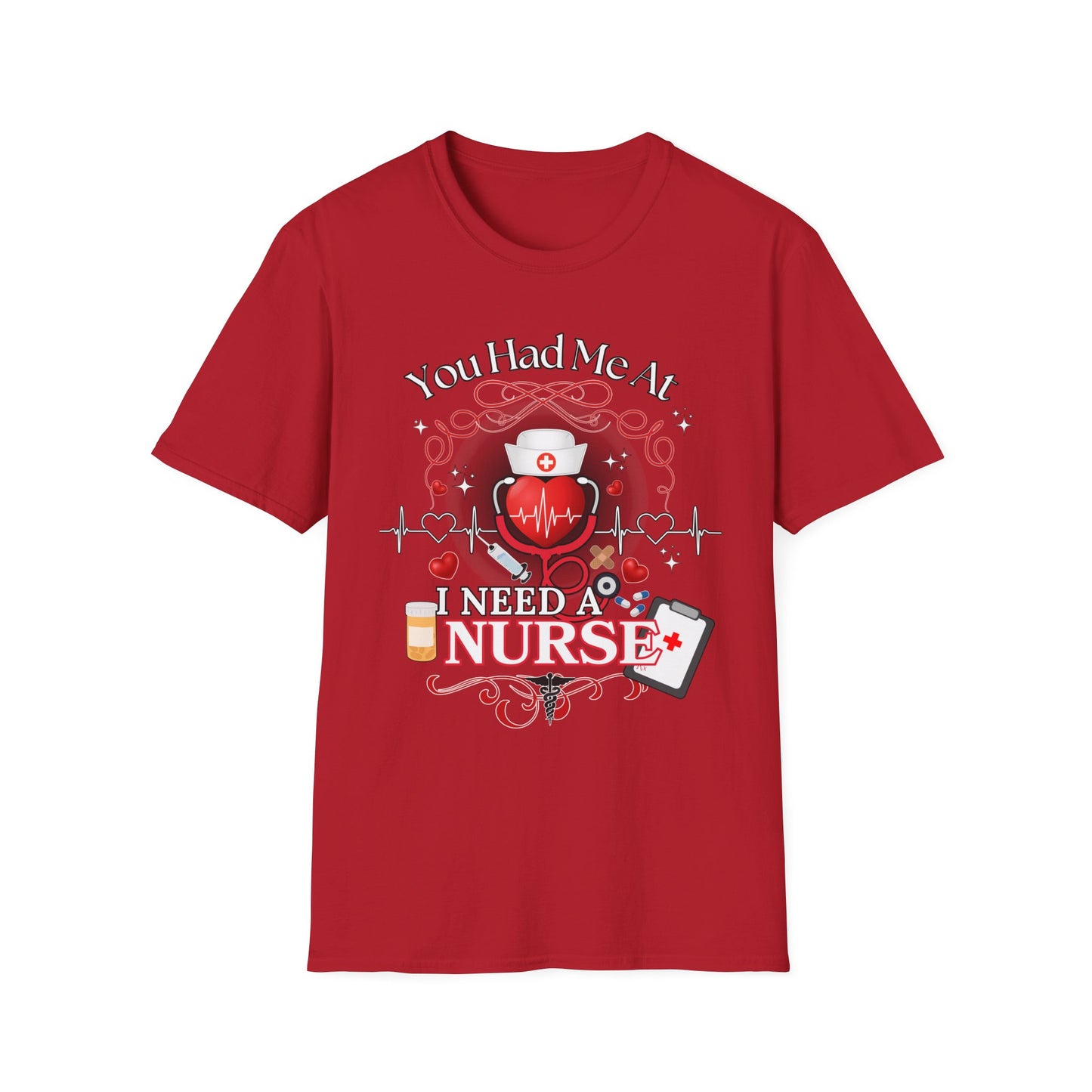Nurse Healthcare Love Unisex T-Shirt, Cute RN Patient Tee, Funny Nurse Gift, Medical gift for him or her, Birthday, Valentine shirt design