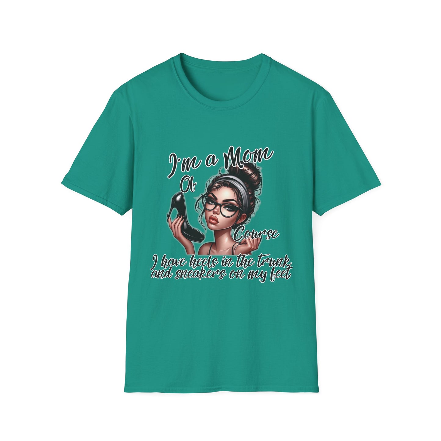 Im a Mom Heels and Sneakers Sassy Funny Mom Graphic Tee Glam Mom Shirt Mothers Day Gift, Mom Life TShirt, Real Life Mom On the Go Shirt