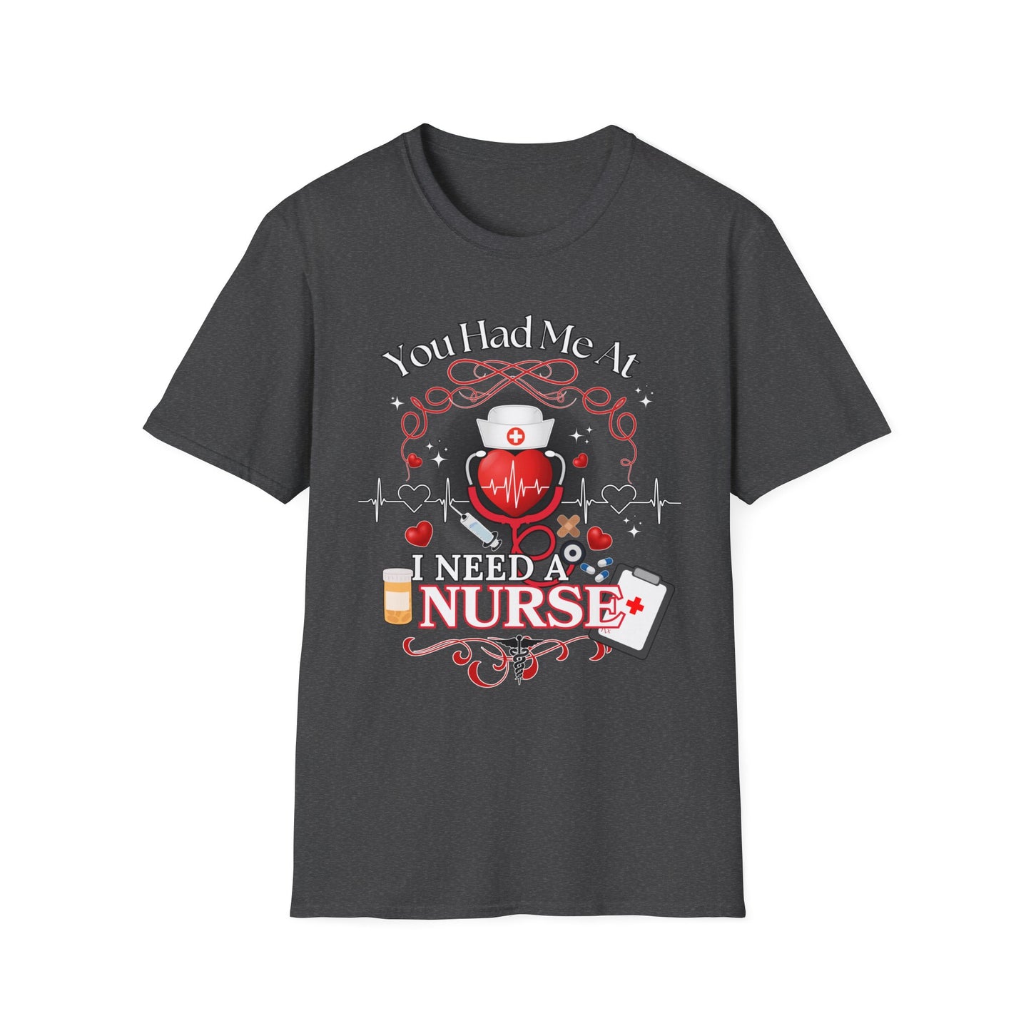 Nurse Healthcare Love Unisex T-Shirt, Cute RN Patient Tee, Funny Nurse Gift, Medical gift for him or her, Birthday, Valentine shirt design