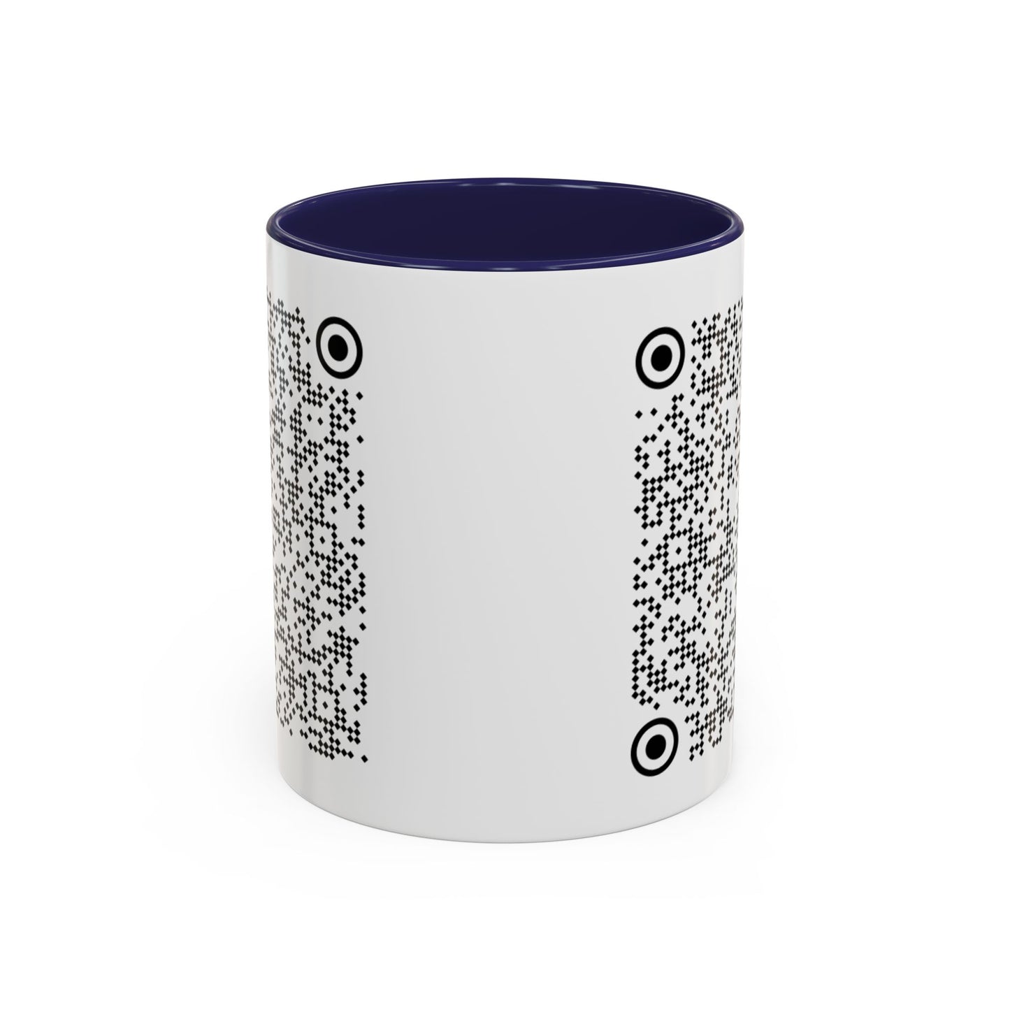 Subtle QR Code Accent Color Coffee Tea Mug F*ck Trump, Unique Sarcastic Anti Trump Gift, Music Video Message Color Handle Cup, Take A Stand