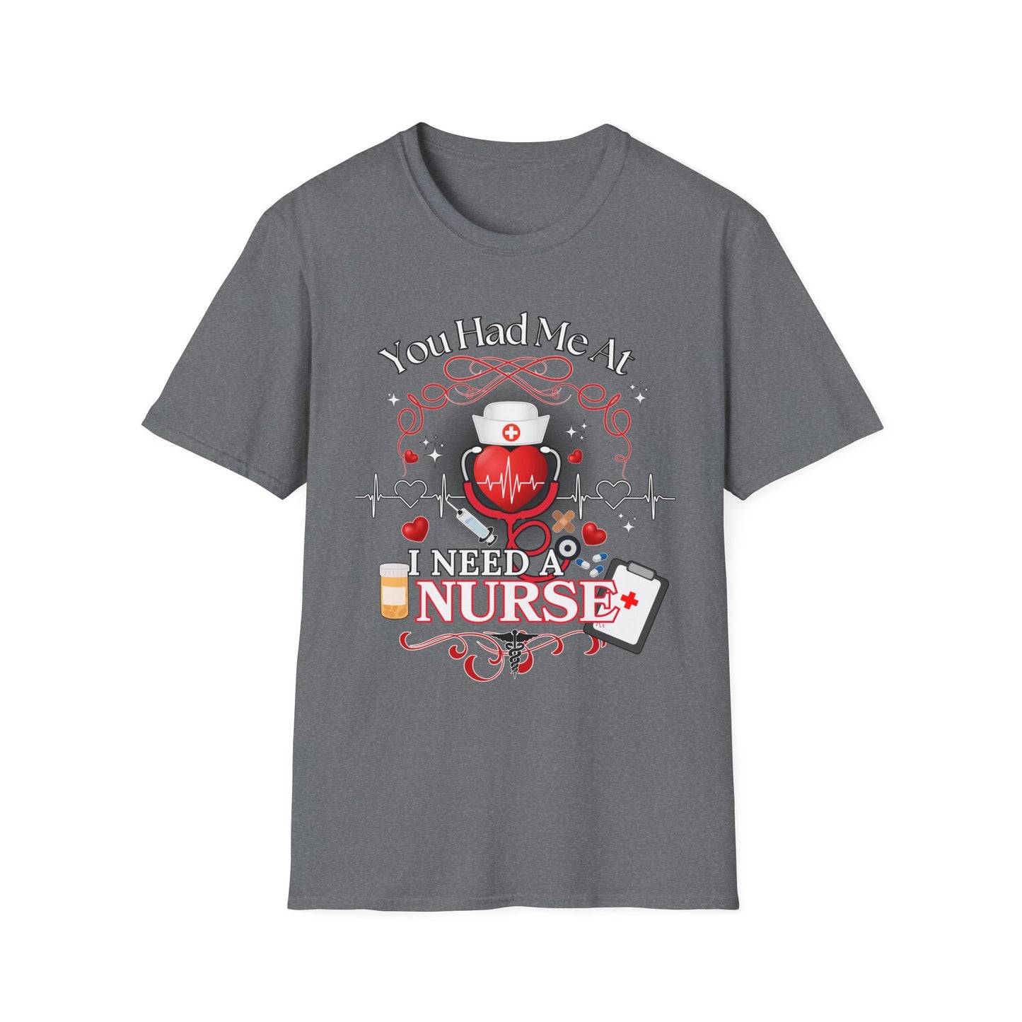 Nurse Healthcare Love Unisex T-Shirt, Cute RN Patient Tee, Funny Nurse Gift, Medical gift for him or her, Birthday, Valentine shirt design