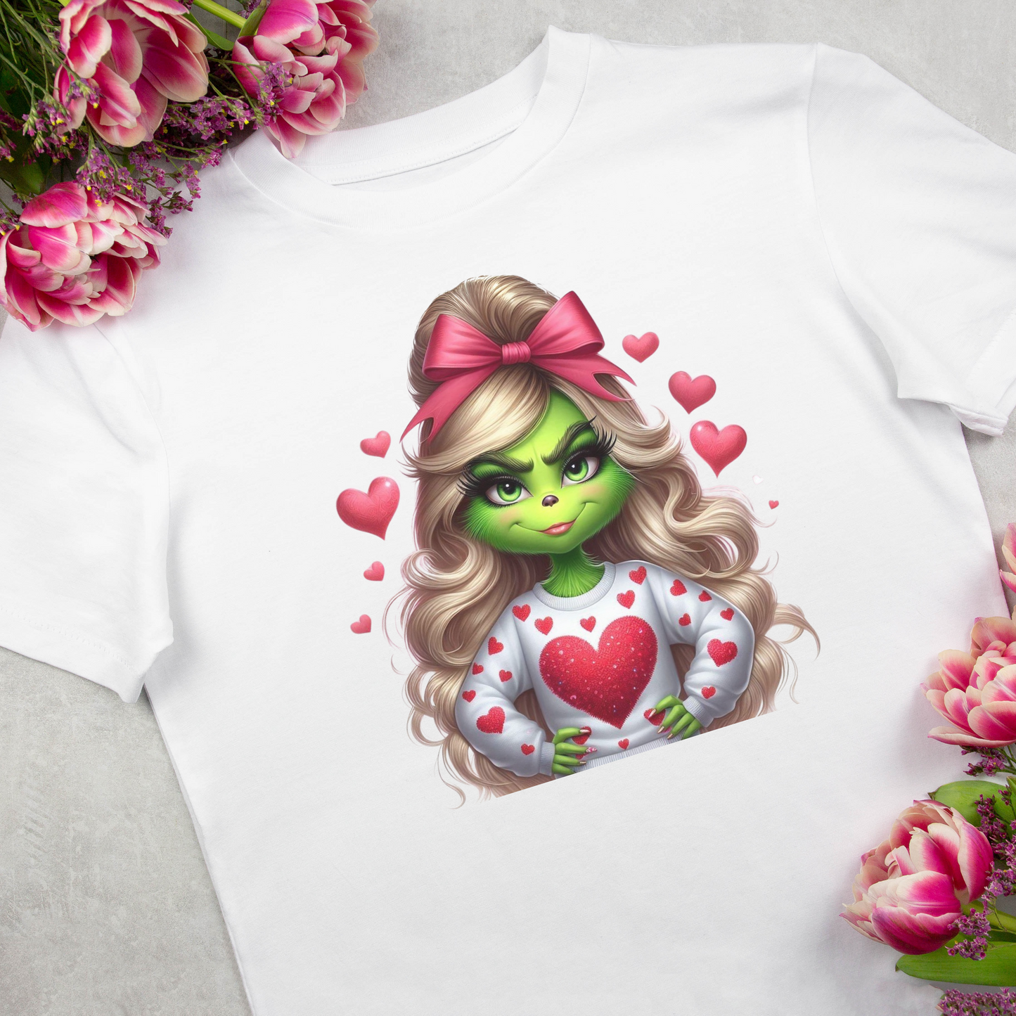 Valentine Grinch shirt, Cute Valentines Day Tee, Grinch Graphic Tee, Trendy Retro Vday, Casual Wear, Unique Gift Idea, Unisex Softstyle Tee
