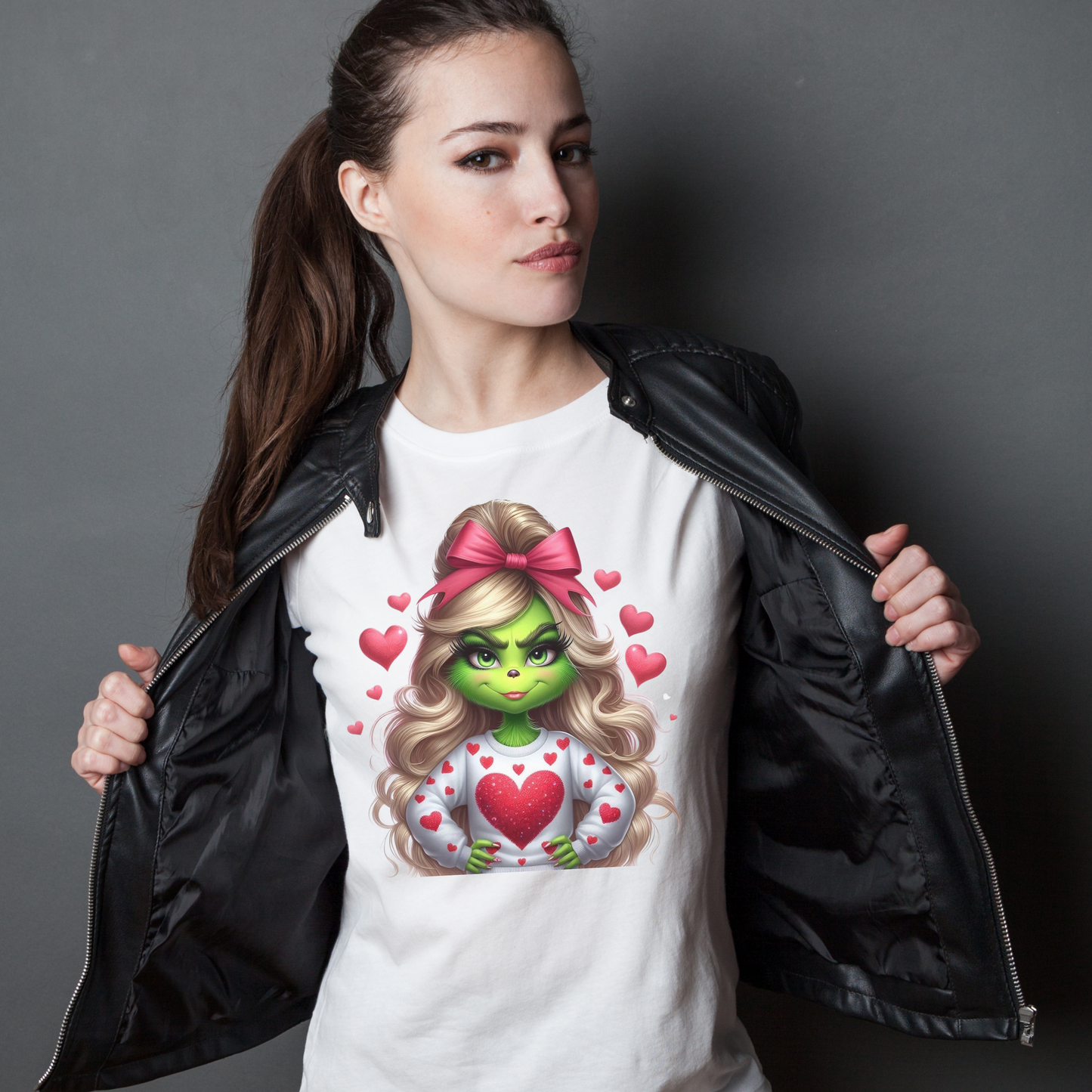 Valentine Grinch shirt, Cute Valentines Day Tee, Grinch Graphic Tee, Trendy Retro Vday, Casual Wear, Unique Gift Idea, Unisex Softstyle Tee