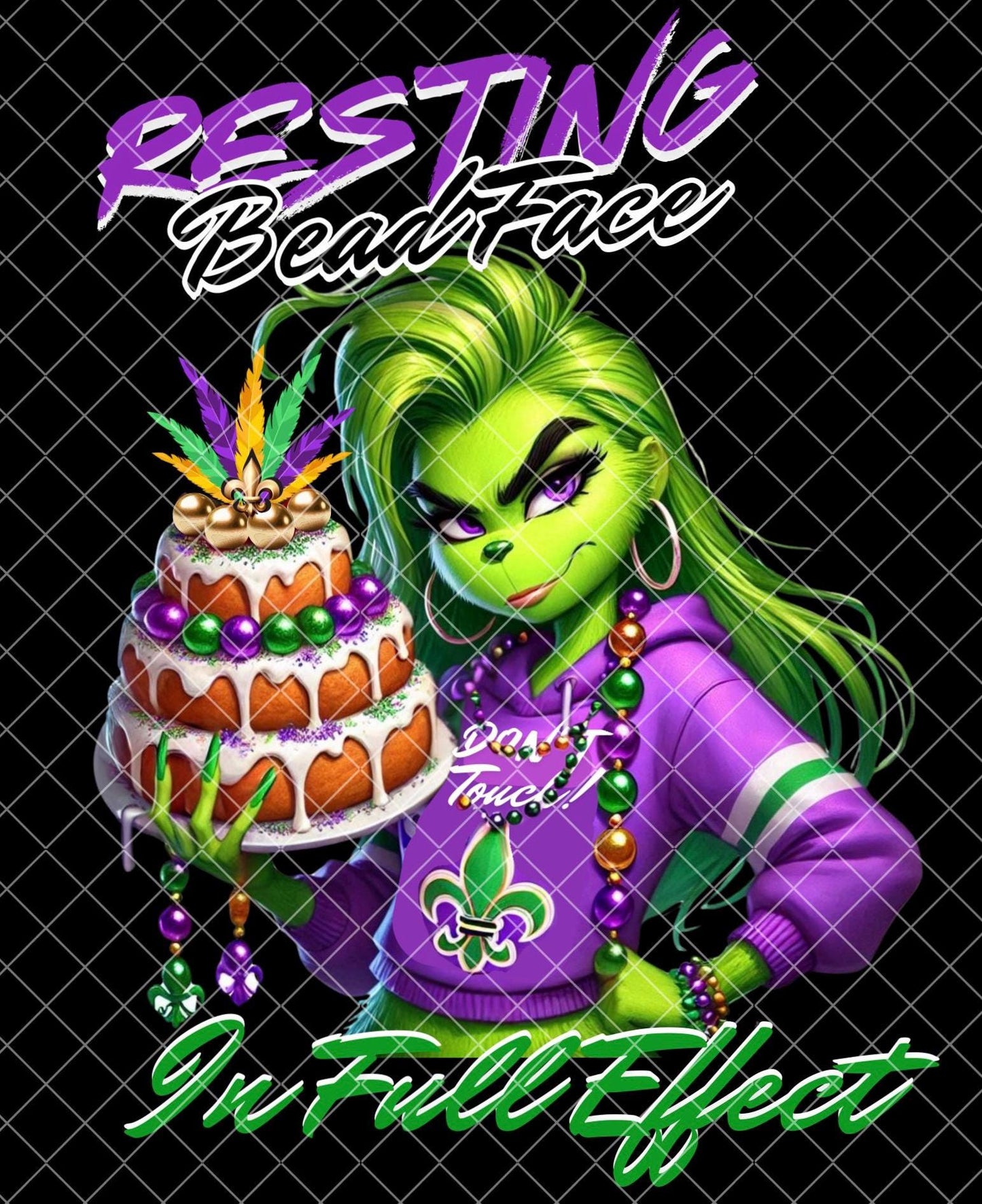 Mardi Gras Sassy Grinch PNG, Trendy Grinch SVG, Sublimation Designs, Boujee Mardi Gras, Fat Tuesday, Instant download, DTF ready, Festive