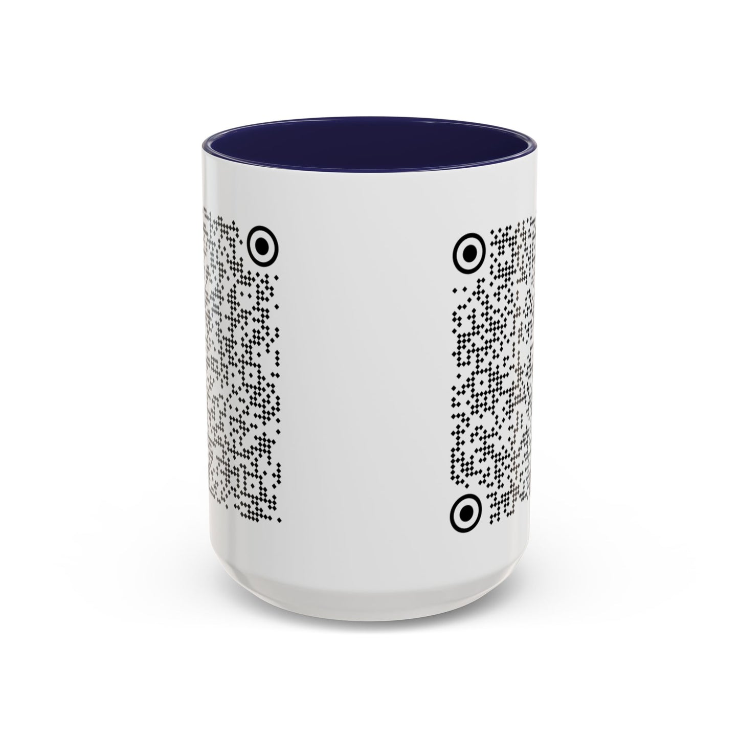 Subtle QR Code Accent Color Coffee Tea Mug F*ck Trump, Unique Sarcastic Anti Trump Gift, Music Video Message Color Handle Cup, Take A Stand