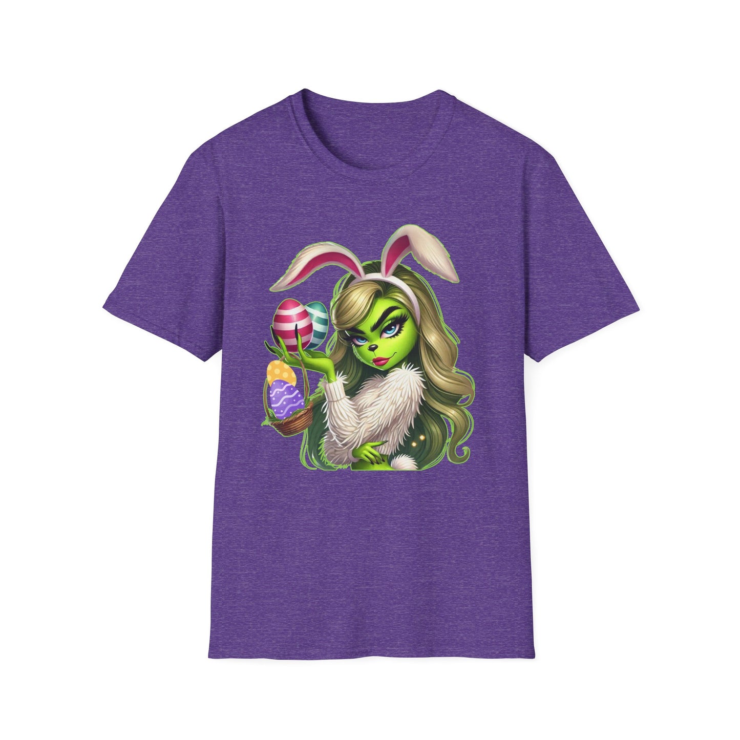 Easter Bunny Grinch shirt, Cute Easter Egg Tee, Grinch Graphic Tee, Trendy Retro Easter, Casual Wear, Unique Gift Idea, Unisex Softstyle Tee