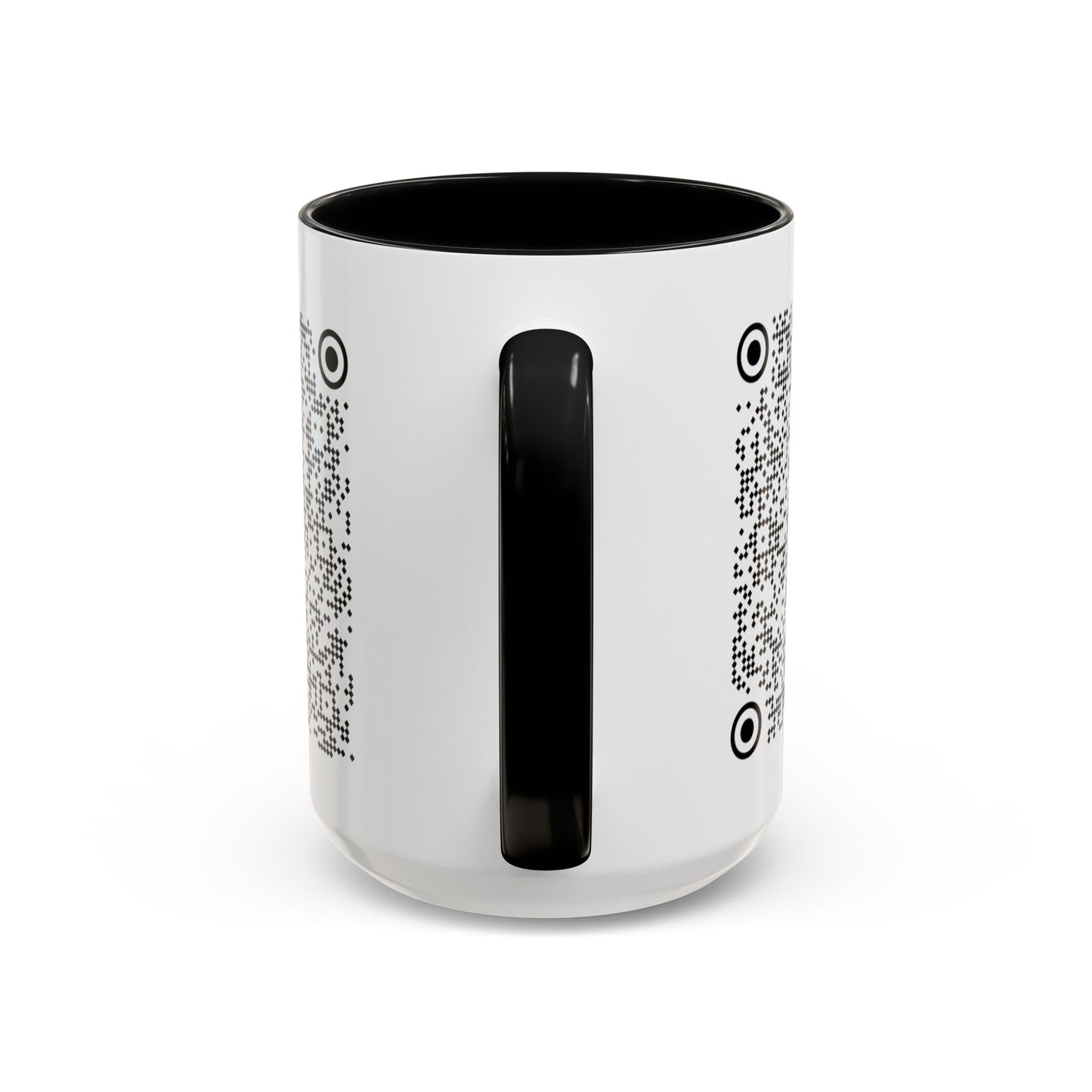 Subtle QR Code Accent Color Coffee Tea Mug F*ck Trump, Unique Sarcastic Anti Trump Gift, Music Video Message Color Handle Cup, Take A Stand