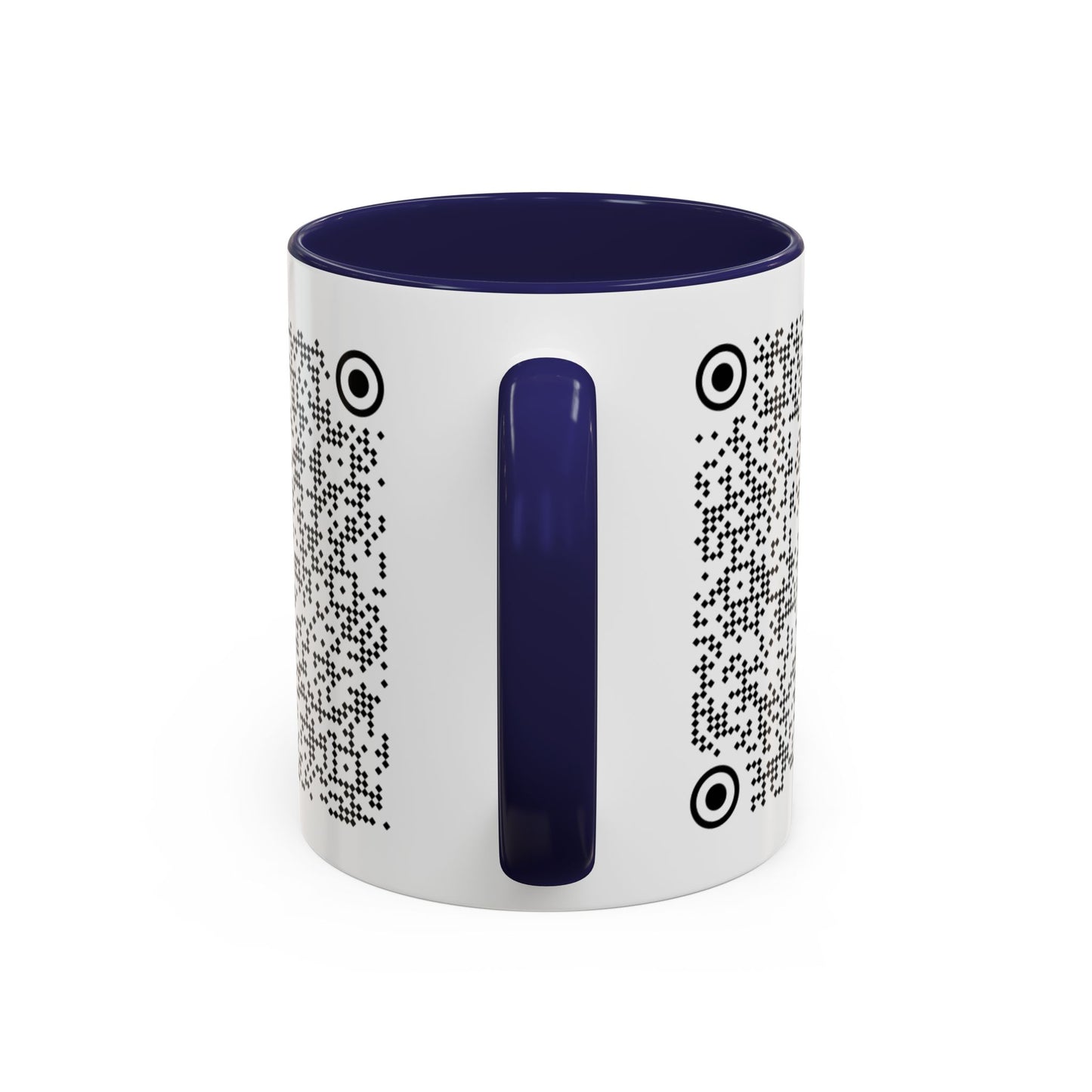 Subtle QR Code Accent Color Coffee Tea Mug F*ck Trump, Unique Sarcastic Anti Trump Gift, Music Video Message Color Handle Cup, Take A Stand