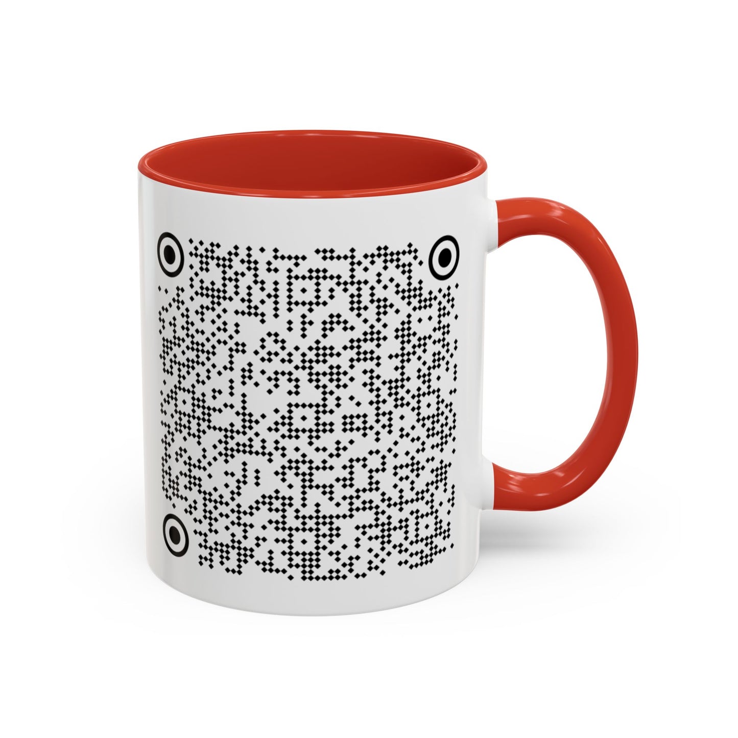 Subtle QR Code Accent Color Coffee Tea Mug F*ck Trump, Unique Sarcastic Anti Trump Gift, Music Video Message Color Handle Cup, Take A Stand