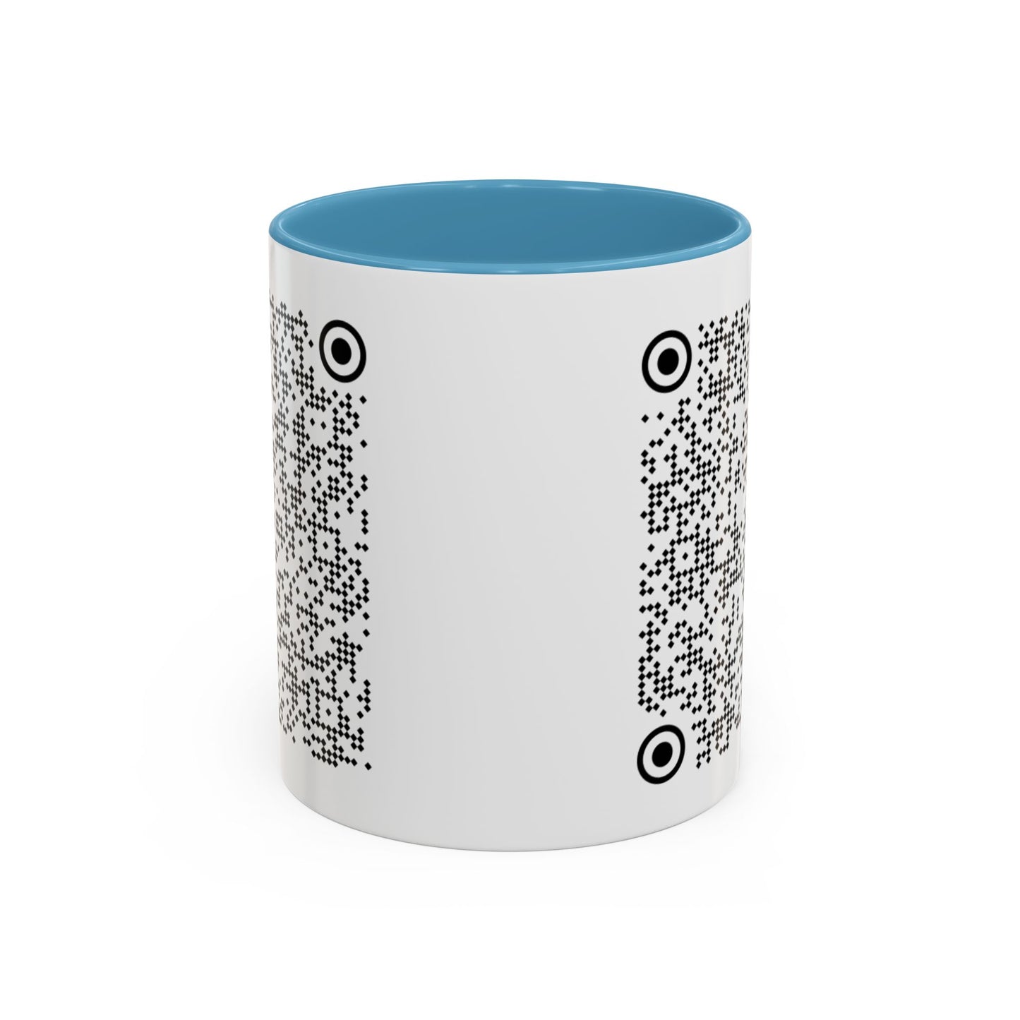 Subtle QR Code Accent Color Coffee Tea Mug F*ck Trump, Unique Sarcastic Anti Trump Gift, Music Video Message Color Handle Cup, Take A Stand