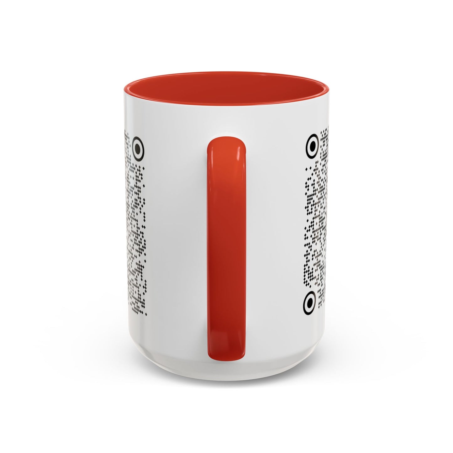 Subtle QR Code Accent Color Coffee Tea Mug F*ck Trump, Unique Sarcastic Anti Trump Gift, Music Video Message Color Handle Cup, Take A Stand