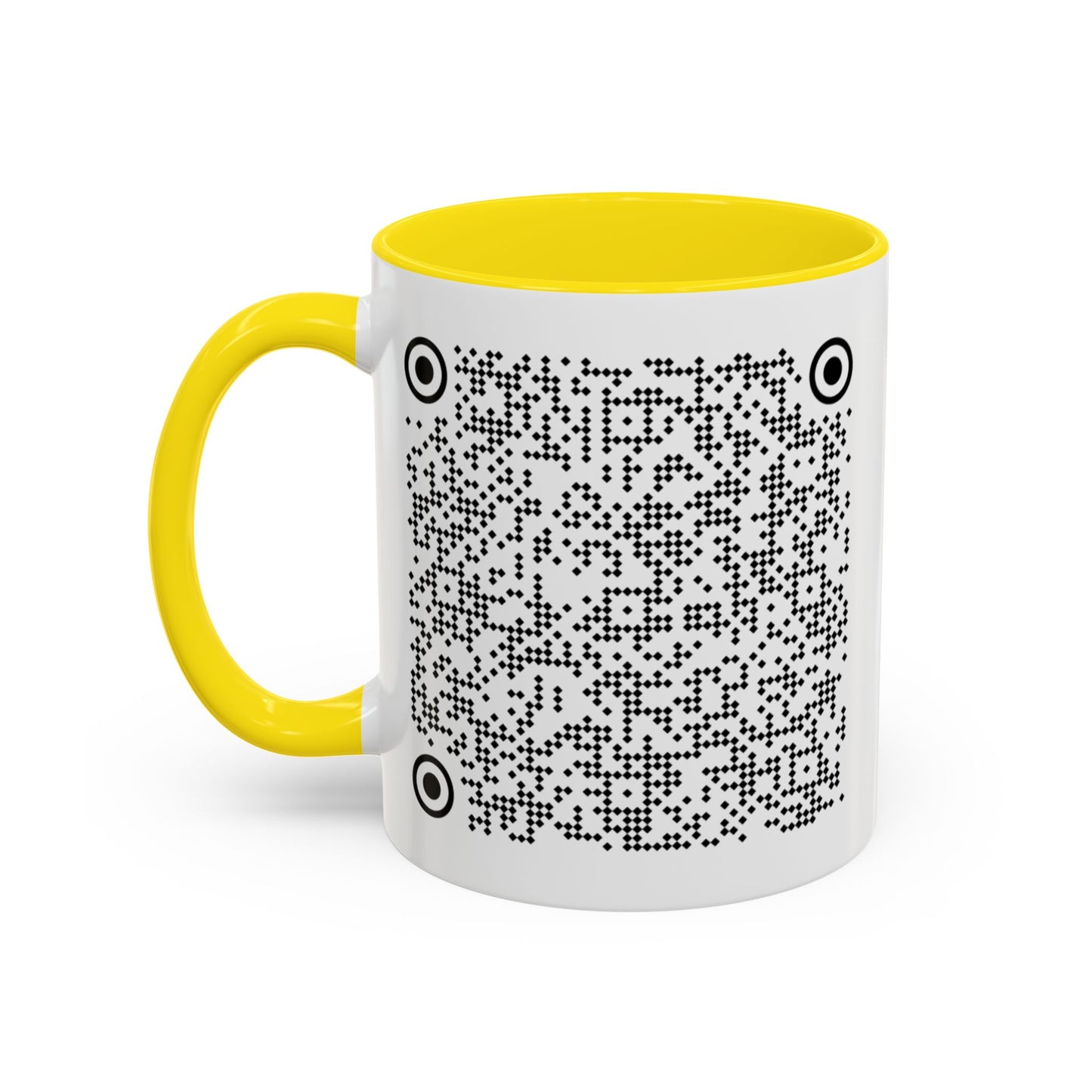 Subtle QR Code Accent Color Coffee Tea Mug F*ck Trump, Unique Sarcastic Anti Trump Gift, Music Video Message Color Handle Cup, Take A Stand