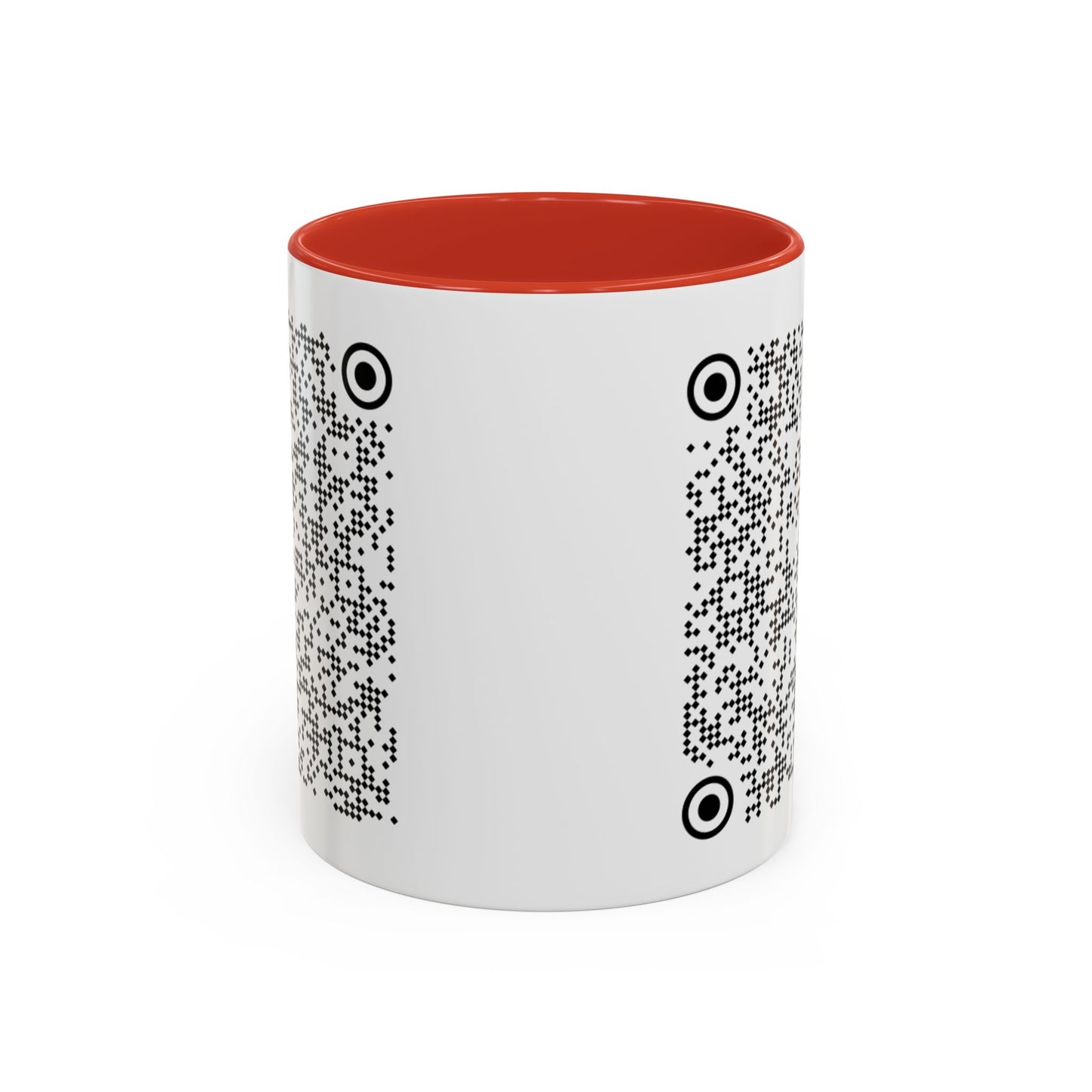 Subtle QR Code Accent Color Coffee Tea Mug F*ck Trump, Unique Sarcastic Anti Trump Gift, Music Video Message Color Handle Cup, Take A Stand