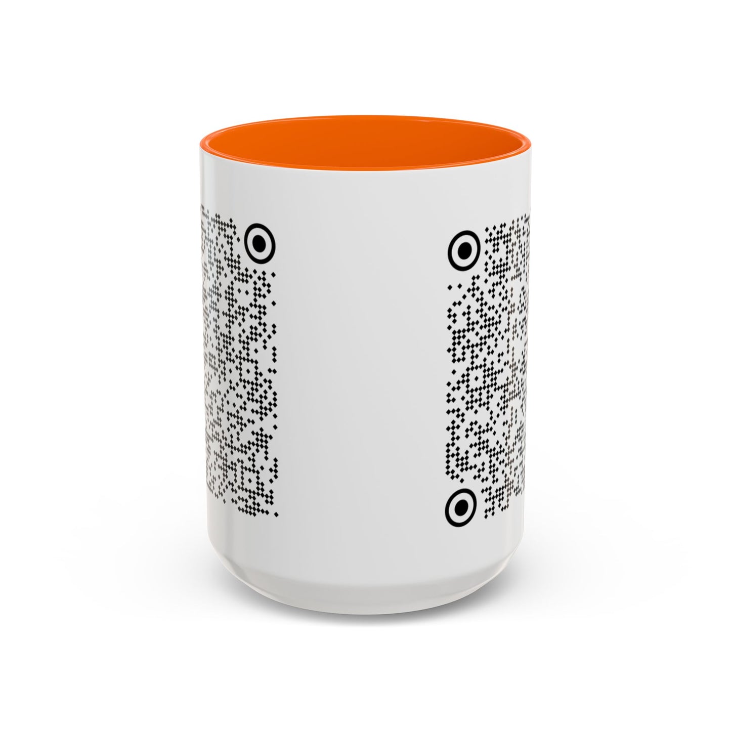 Subtle QR Code Accent Color Coffee Tea Mug F*ck Trump, Unique Sarcastic Anti Trump Gift, Music Video Message Color Handle Cup, Take A Stand
