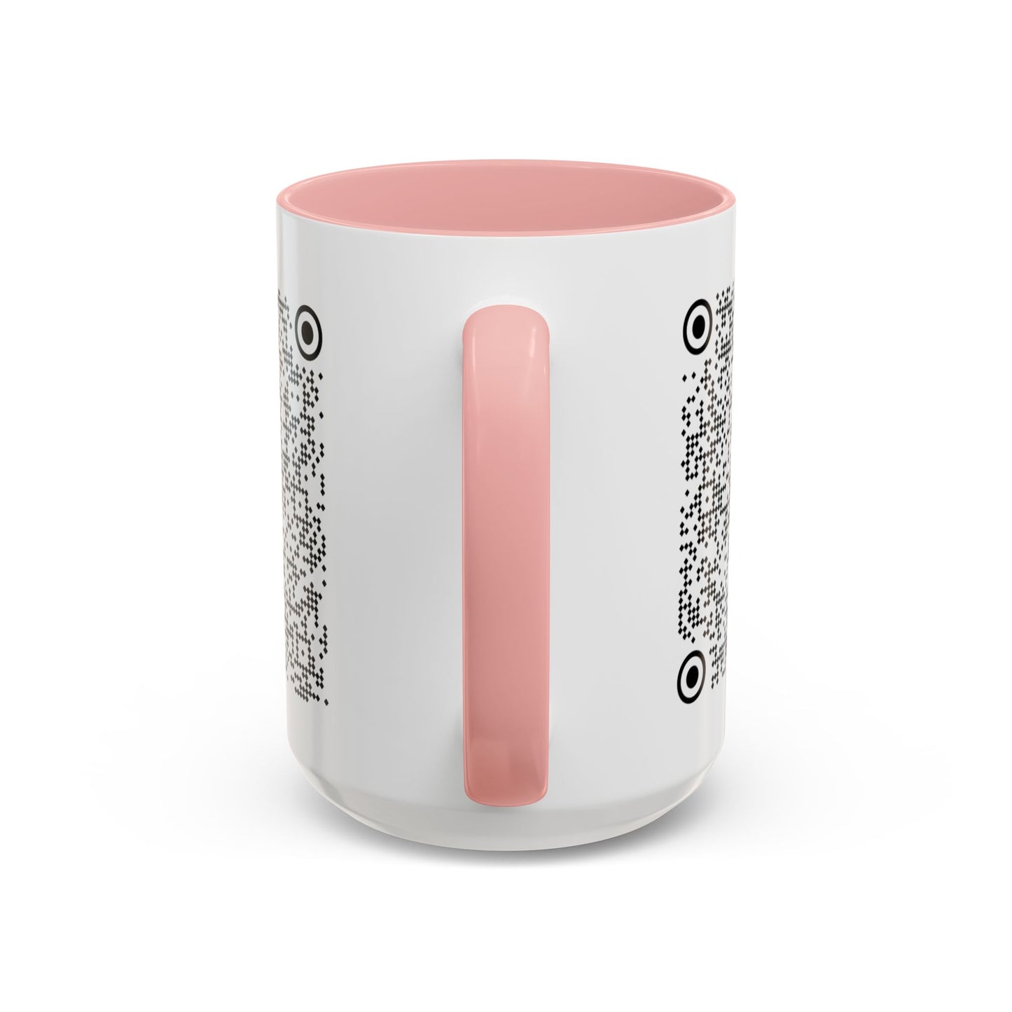 Subtle QR Code Accent Color Coffee Tea Mug F*ck Trump, Unique Sarcastic Anti Trump Gift, Music Video Message Color Handle Cup, Take A Stand
