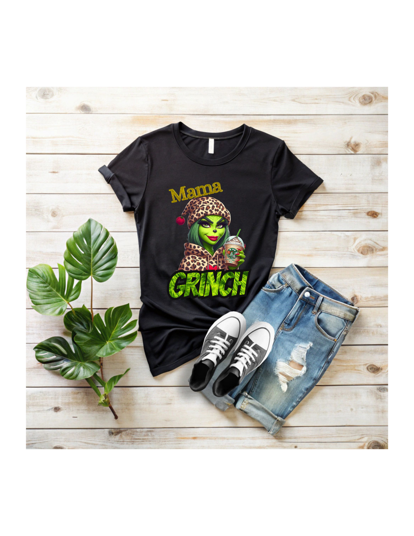 Mama Grinch Unisex Heavy Cotton Tee, Cozy Holiday Shirt, Funny Gift for Moms, Christmas Apparel, Party Tee