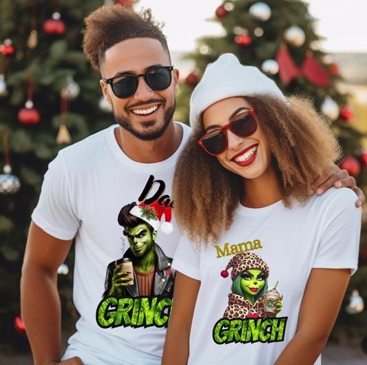 Daddy Grinch Unisex Heavy Cotton Tee, Funny Christmas Shirt, Holiday Humor Tee, Grinch Fan Gift, Festive Casual Wear