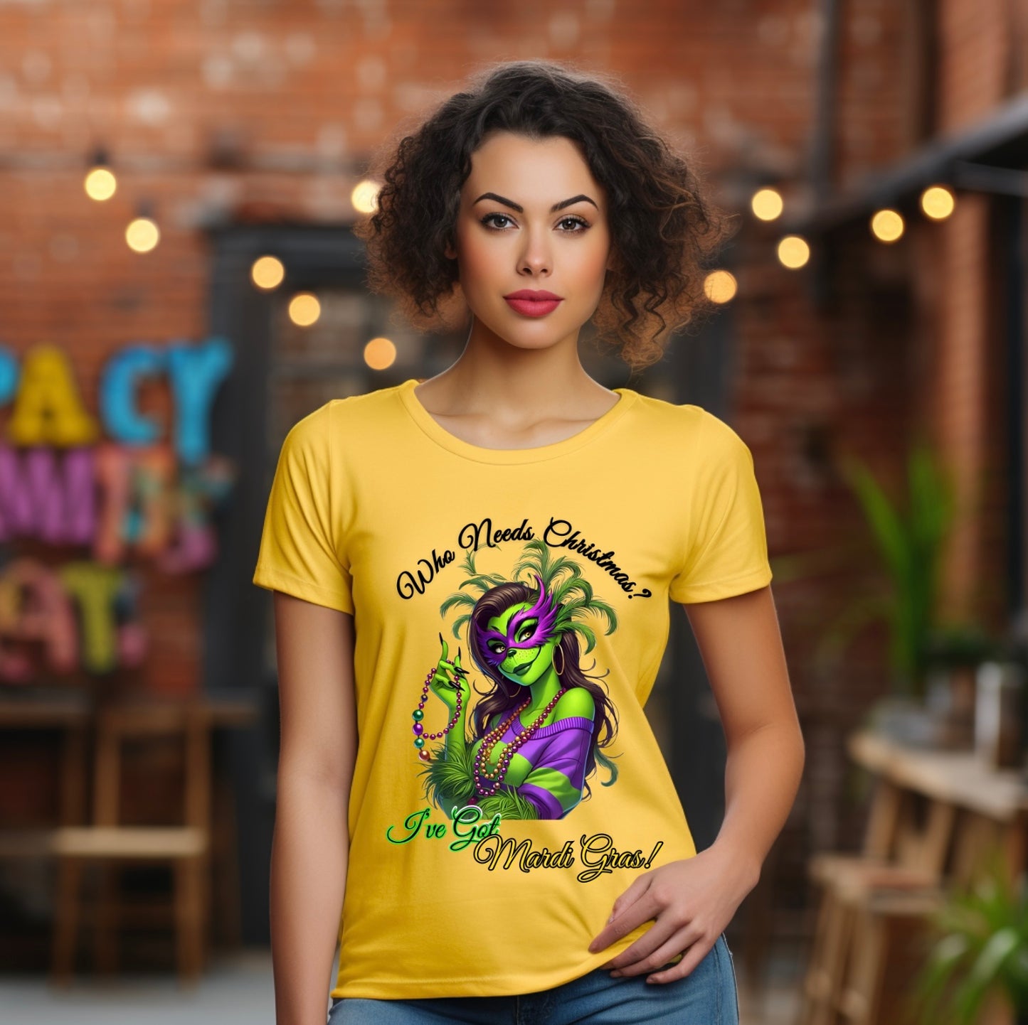 Mardi Gras T-Shirt, Sassy Grinch Graphic Tee, Unisex Softstyle Tee, Carnival Celebration Shirt, Fun Festive Wear, Holiday Gift