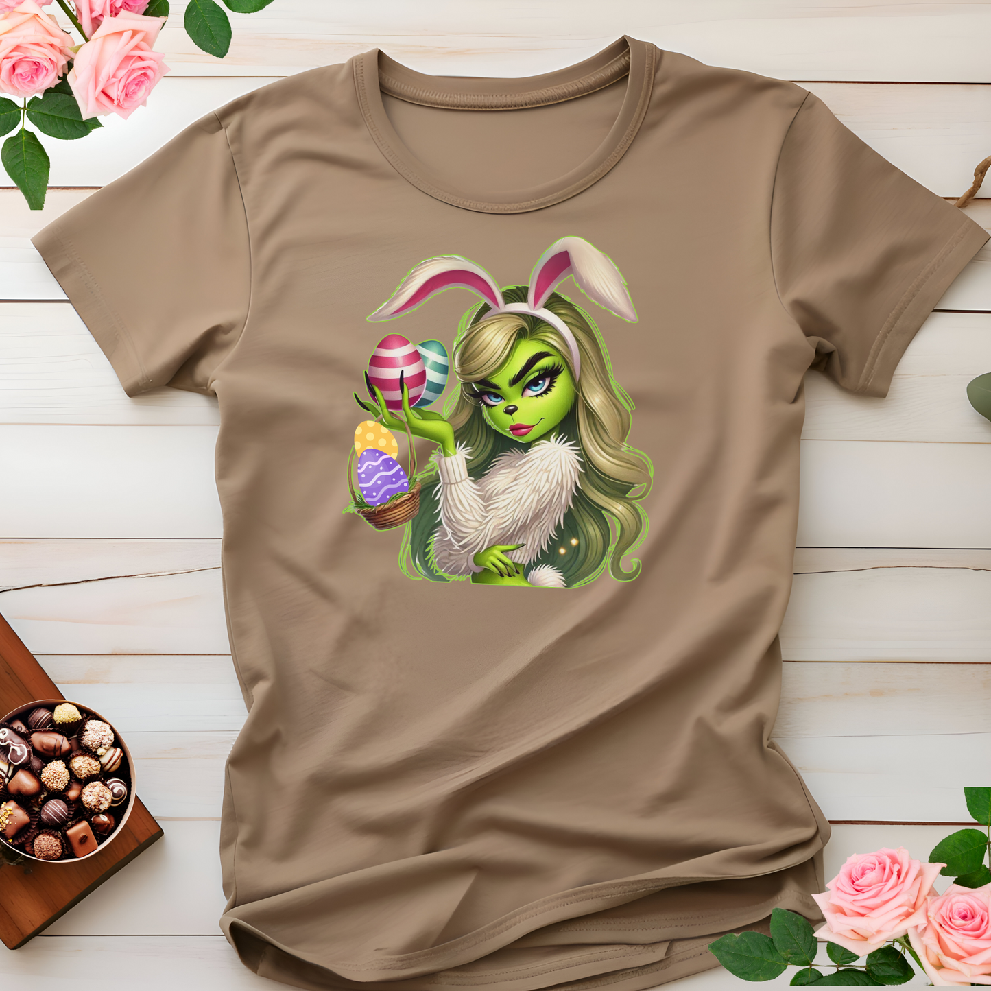 Easter Bunny Grinch shirt, Cute Easter Egg Tee, Grinch Graphic Tee, Trendy Retro Easter, Casual Wear, Unique Gift Idea, Unisex Softstyle Tee