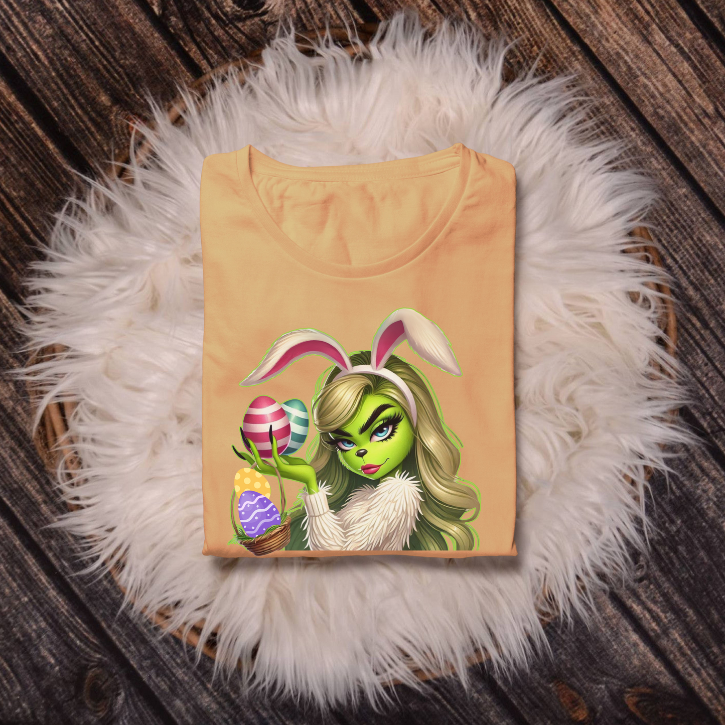 Easter Bunny Grinch shirt, Cute Easter Egg Tee, Grinch Graphic Tee, Trendy Retro Easter, Casual Wear, Unique Gift Idea, Unisex Softstyle Tee