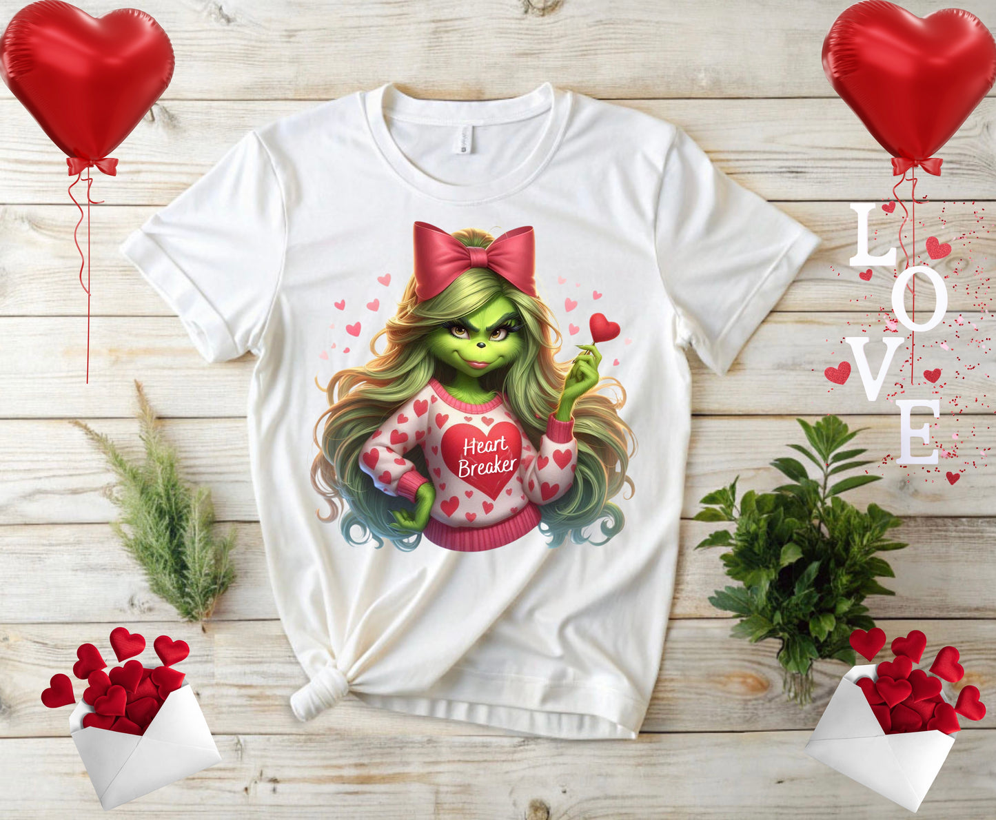 Valentine Grinch shirt, Cute Valentines Day Tee, Grinch Graphic Tee, Trendy Retro Vday, Casual Wear, Unique Gift Idea, Unisex Softstyle Tee