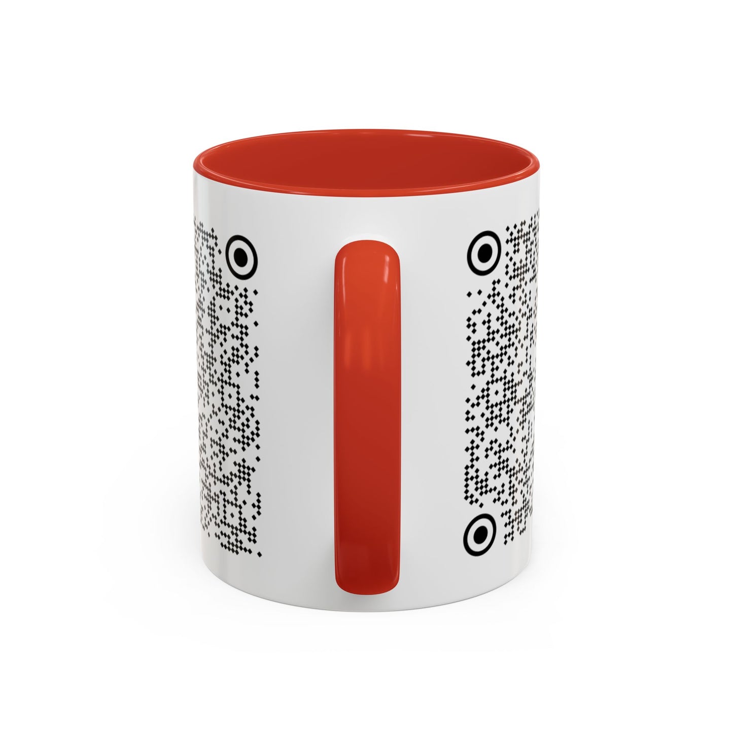 Subtle QR Code Accent Color Coffee Tea Mug F*ck Trump, Unique Sarcastic Anti Trump Gift, Music Video Message Color Handle Cup, Take A Stand