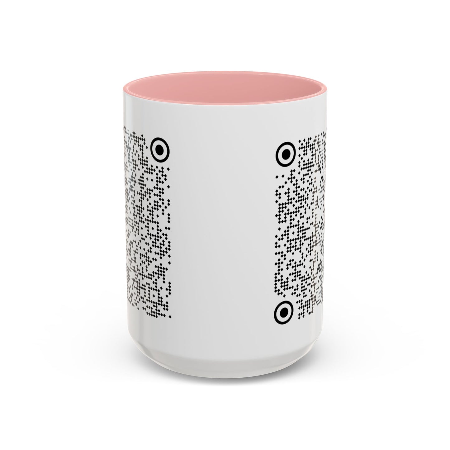 Subtle QR Code Accent Color Coffee Tea Mug F*ck Trump, Unique Sarcastic Anti Trump Gift, Music Video Message Color Handle Cup, Take A Stand