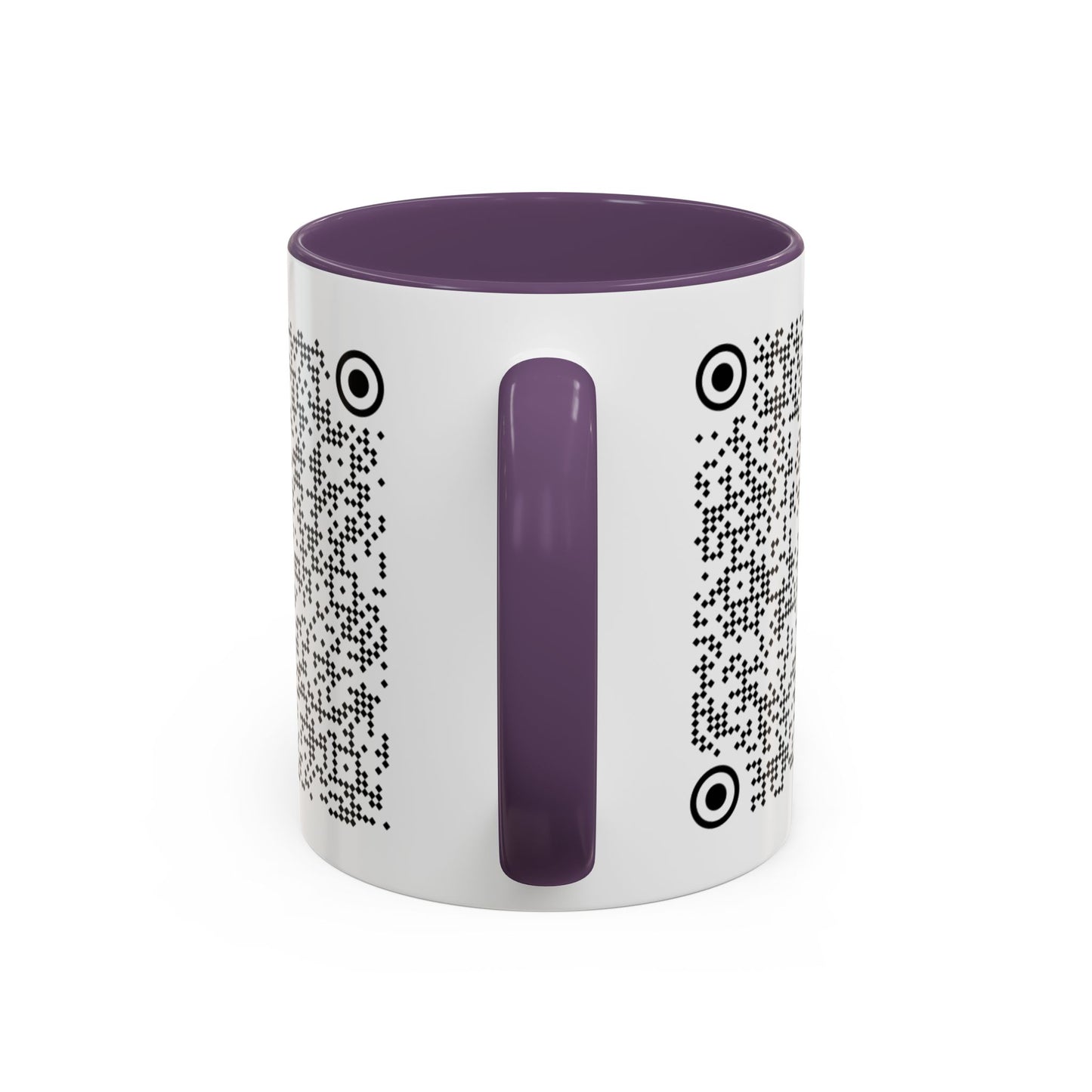 Subtle QR Code Accent Color Coffee Tea Mug F*ck Trump, Unique Sarcastic Anti Trump Gift, Music Video Message Color Handle Cup, Take A Stand