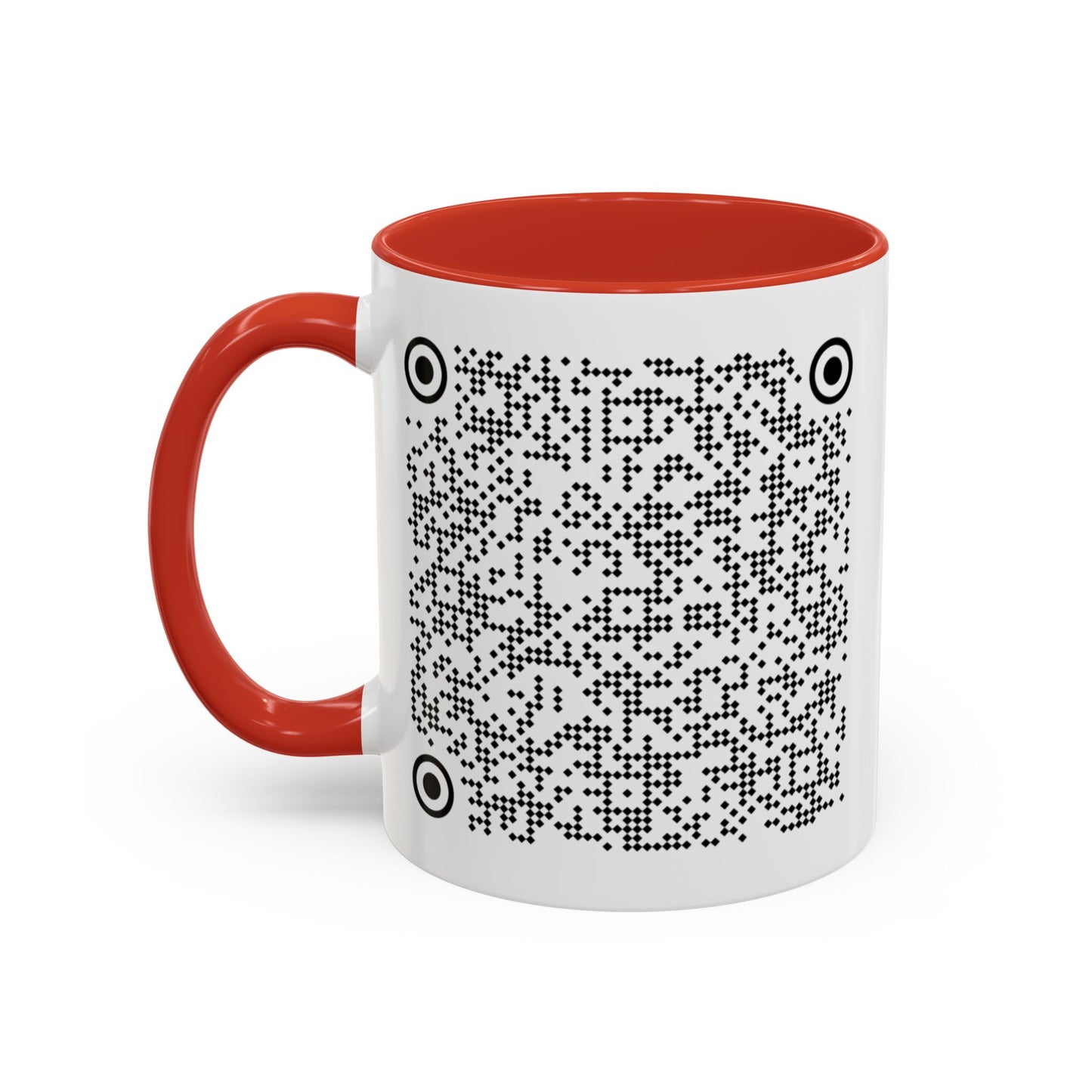Subtle QR Code Accent Color Coffee Tea Mug F*ck Trump, Unique Sarcastic Anti Trump Gift, Music Video Message Color Handle Cup, Take A Stand