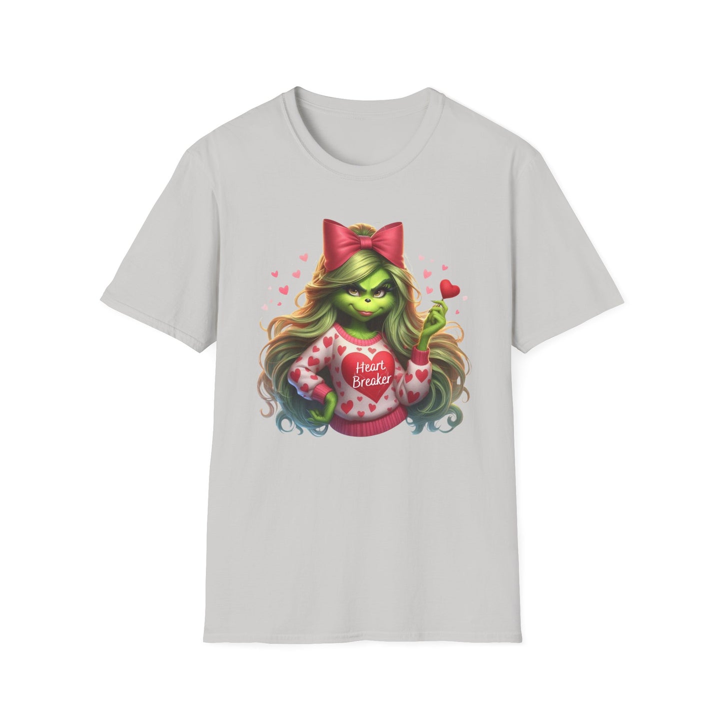 Valentine Grinch shirt, Cute Valentines Day Tee, Grinch Graphic Tee, Trendy Retro Vday, Casual Wear, Unique Gift Idea, Unisex Softstyle Tee