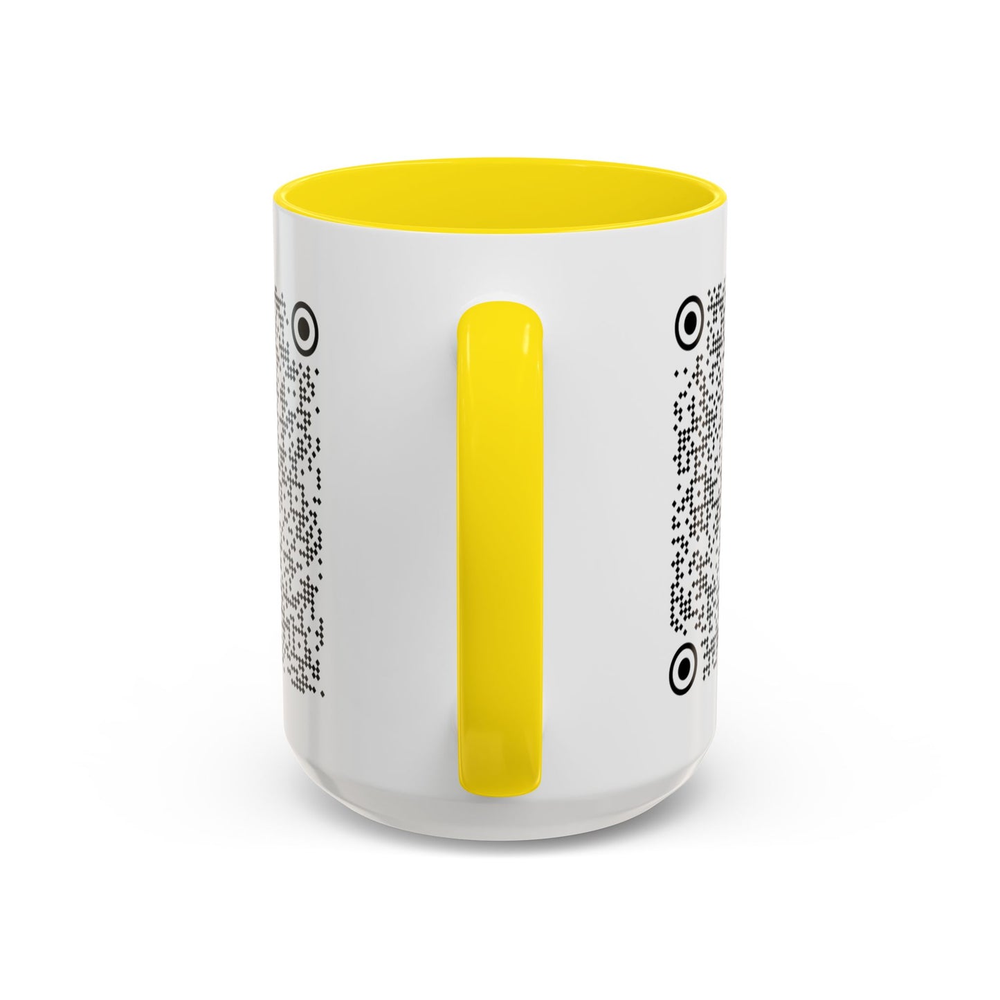 Subtle QR Code Accent Color Coffee Tea Mug F*ck Trump, Unique Sarcastic Anti Trump Gift, Music Video Message Color Handle Cup, Take A Stand