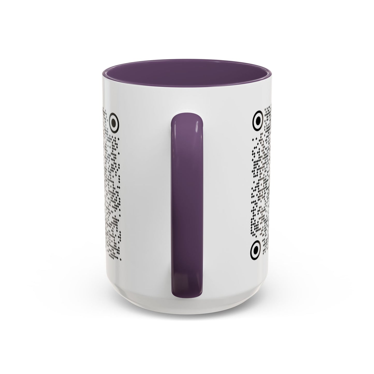 Subtle QR Code Accent Color Coffee Tea Mug F*ck Trump, Unique Sarcastic Anti Trump Gift, Music Video Message Color Handle Cup, Take A Stand
