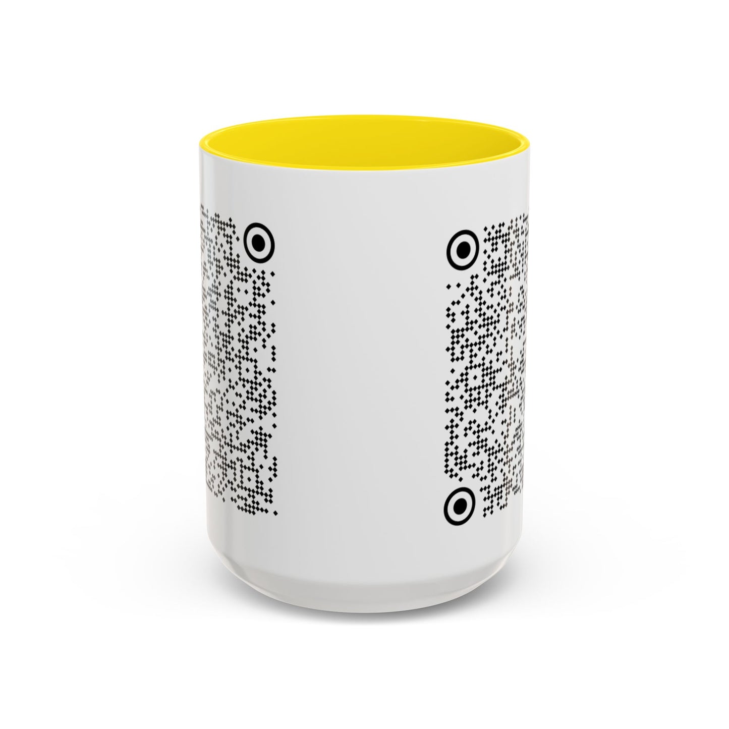 Subtle QR Code Accent Color Coffee Tea Mug F*ck Trump, Unique Sarcastic Anti Trump Gift, Music Video Message Color Handle Cup, Take A Stand