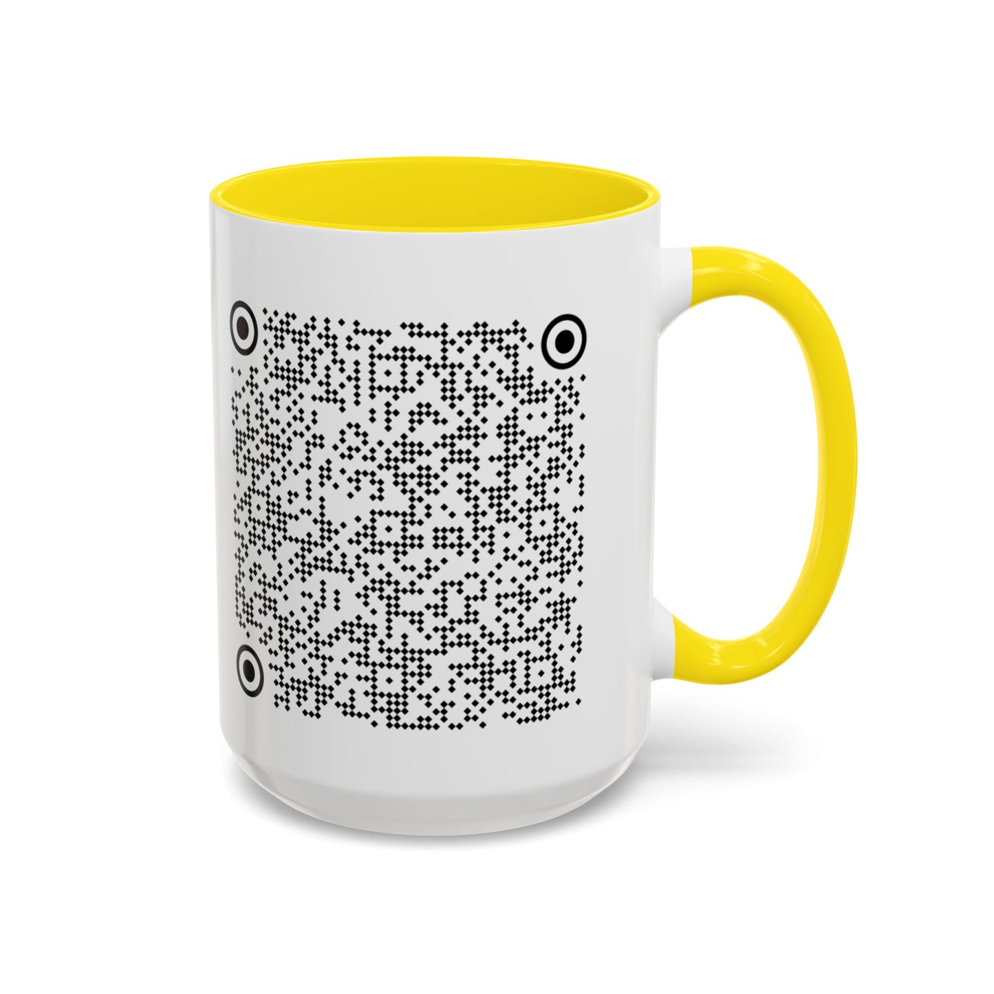 Subtle QR Code Accent Color Coffee Tea Mug F*ck Trump, Unique Sarcastic Anti Trump Gift, Music Video Message Color Handle Cup, Take A Stand