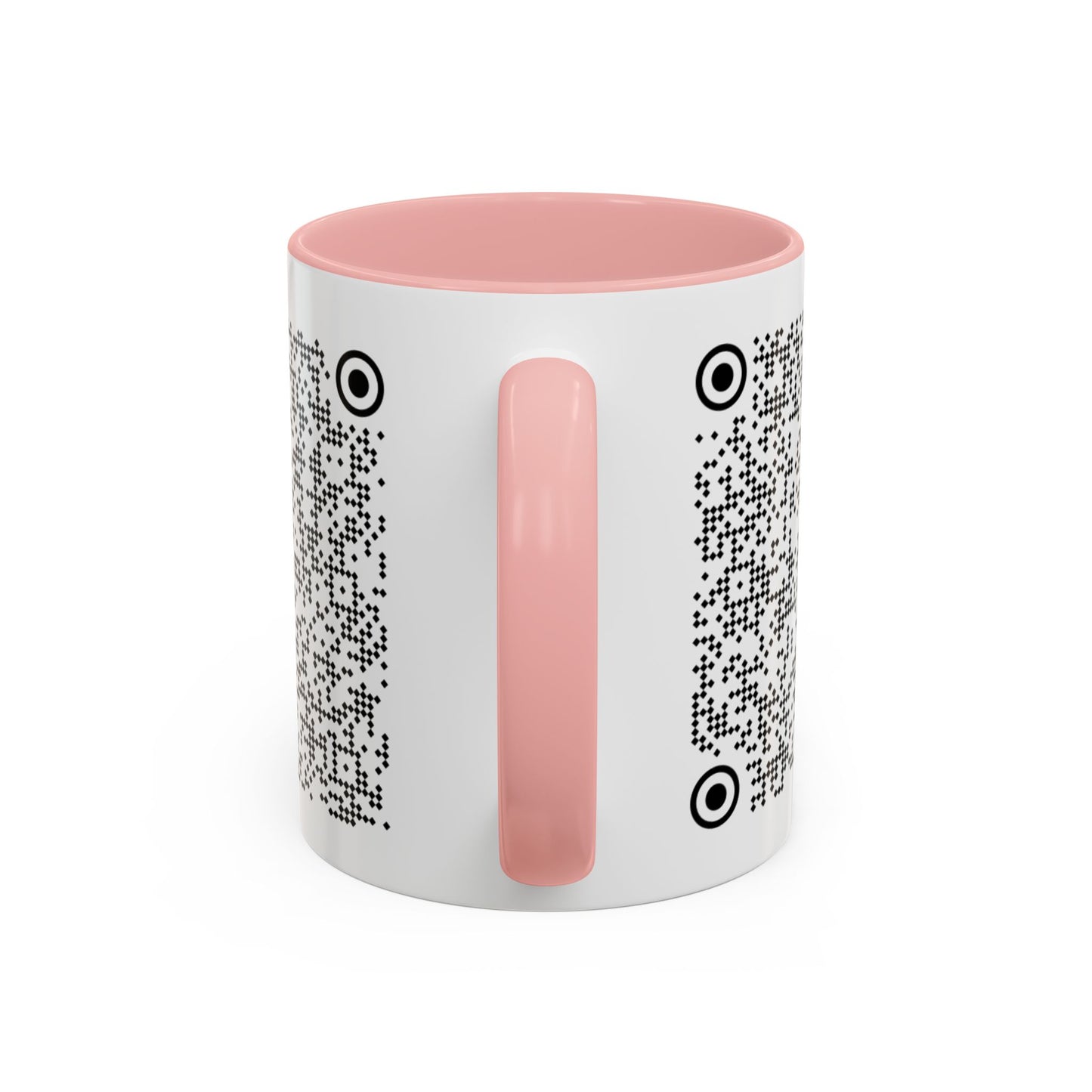 Subtle QR Code Accent Color Coffee Tea Mug F*ck Trump, Unique Sarcastic Anti Trump Gift, Music Video Message Color Handle Cup, Take A Stand