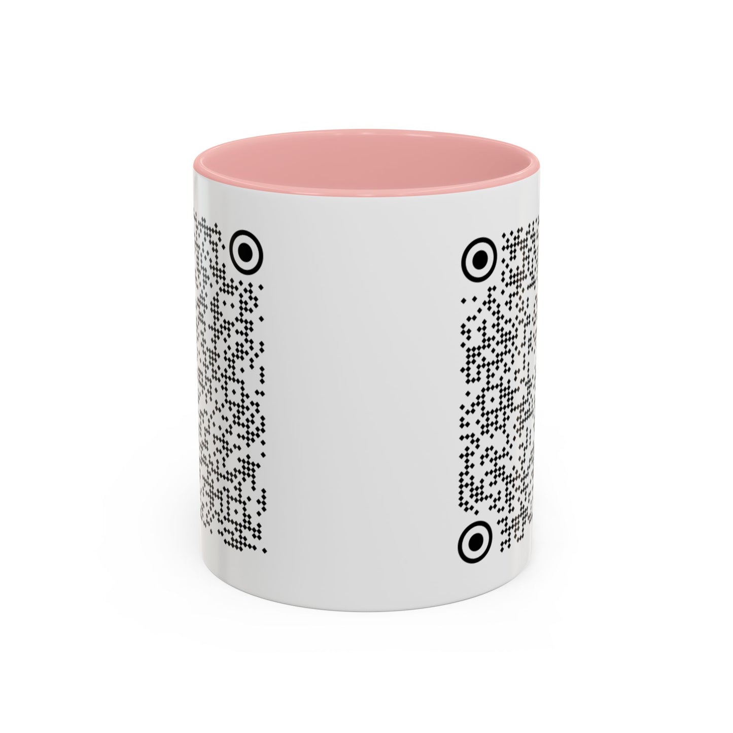 Subtle QR Code Accent Color Coffee Tea Mug F*ck Trump, Unique Sarcastic Anti Trump Gift, Music Video Message Color Handle Cup, Take A Stand