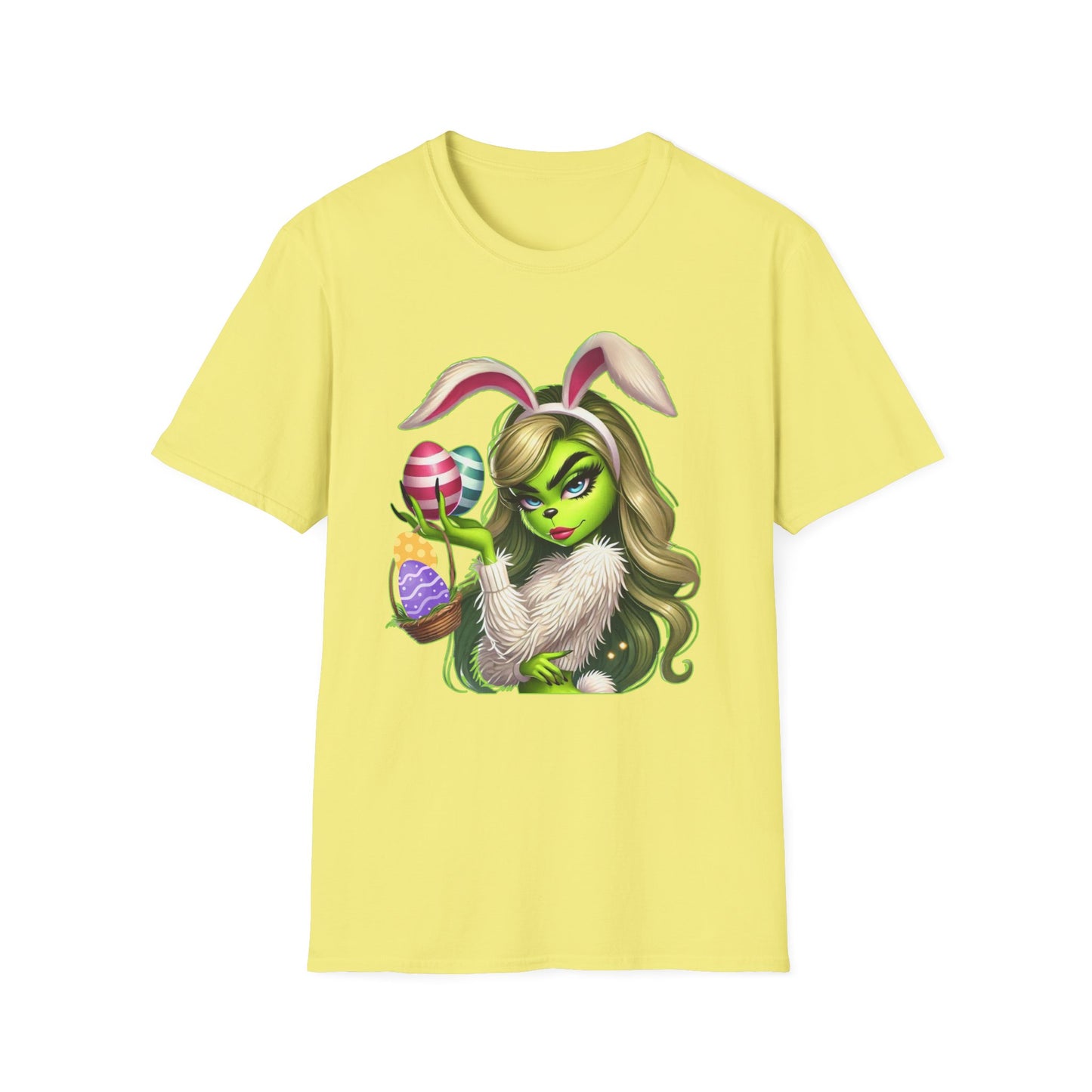 Easter Bunny Grinch shirt, Cute Easter Egg Tee, Grinch Graphic Tee, Trendy Retro Easter, Casual Wear, Unique Gift Idea, Unisex Softstyle Tee