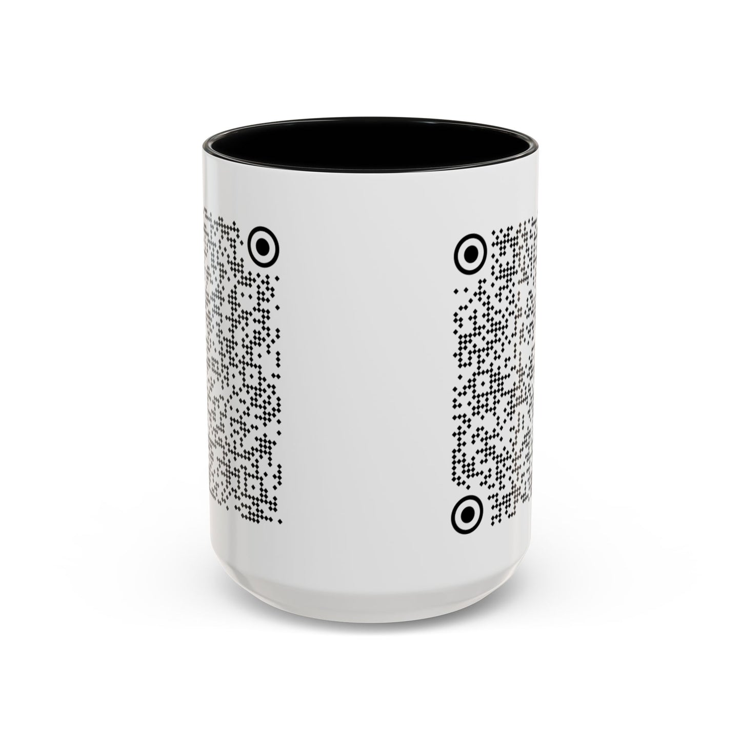 Subtle QR Code Accent Color Coffee Tea Mug F*ck Trump, Unique Sarcastic Anti Trump Gift, Music Video Message Color Handle Cup, Take A Stand
