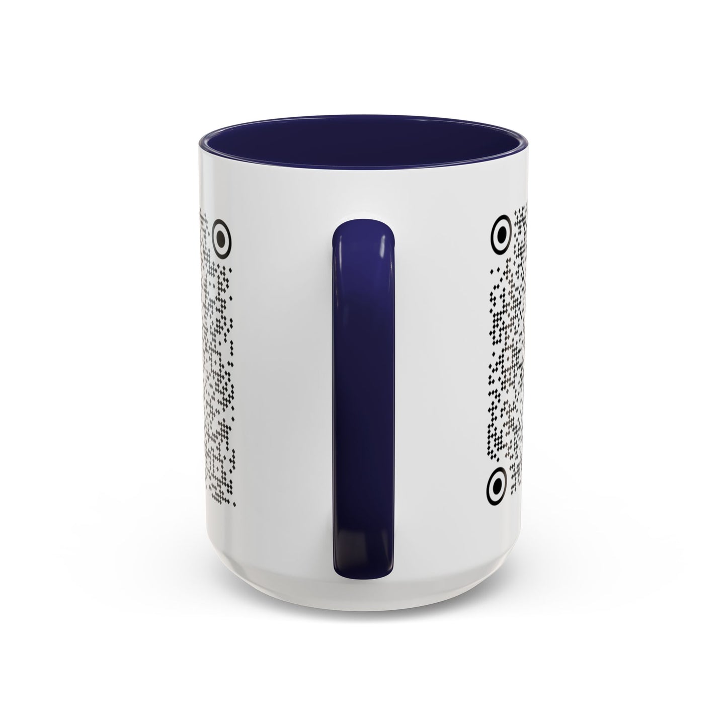 Subtle QR Code Accent Color Coffee Tea Mug F*ck Trump, Unique Sarcastic Anti Trump Gift, Music Video Message Color Handle Cup, Take A Stand