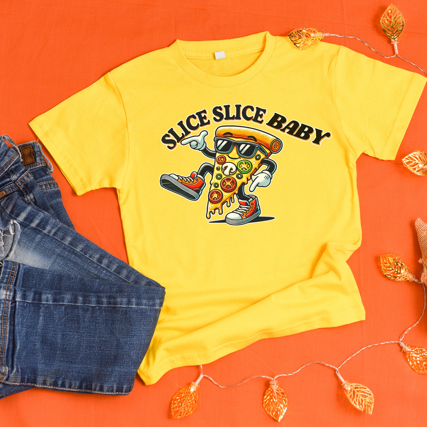 Slice Slice Baby Pizza T-Shirt, Funny Pizza Lover Tee, Foodie Gift, Cool Graphic Tee Casual Wear, Unique Gift Idea, Unisex Softstyle Tee